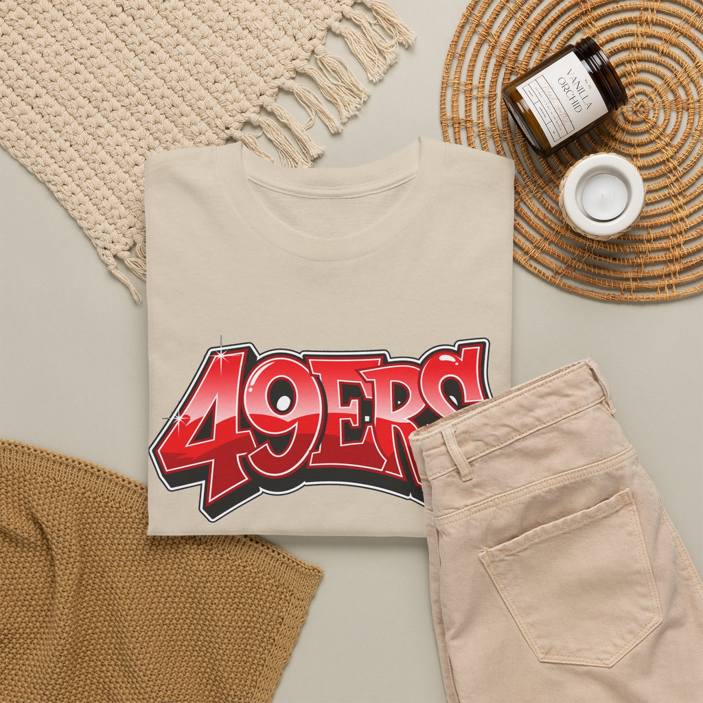 T-Shirt — '49ERS' Red Graffiti Sports Logo Tee