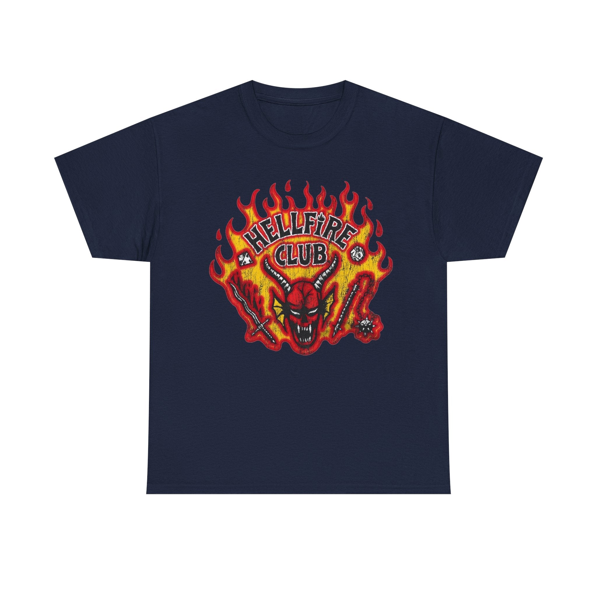 T-Shirt — "Hellfire Club" Fiery Devil Graphic Tee