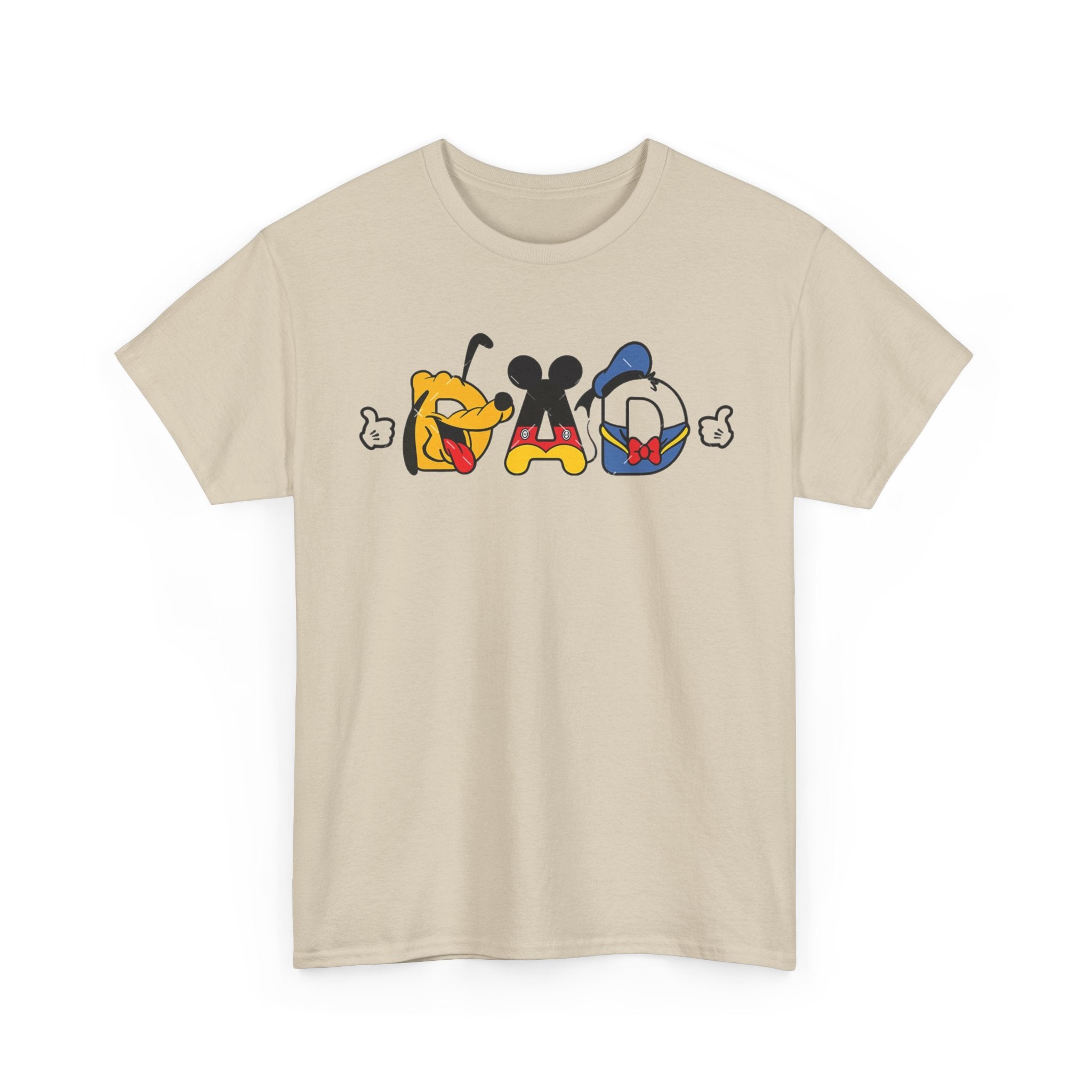 Disney Dad Character Graphic Tee — Playful Colorful Character Icons T-Shirt