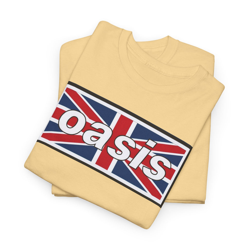 Oasis Union Jack Tee — British Rock Band Vintage-Inspired T-Shirt