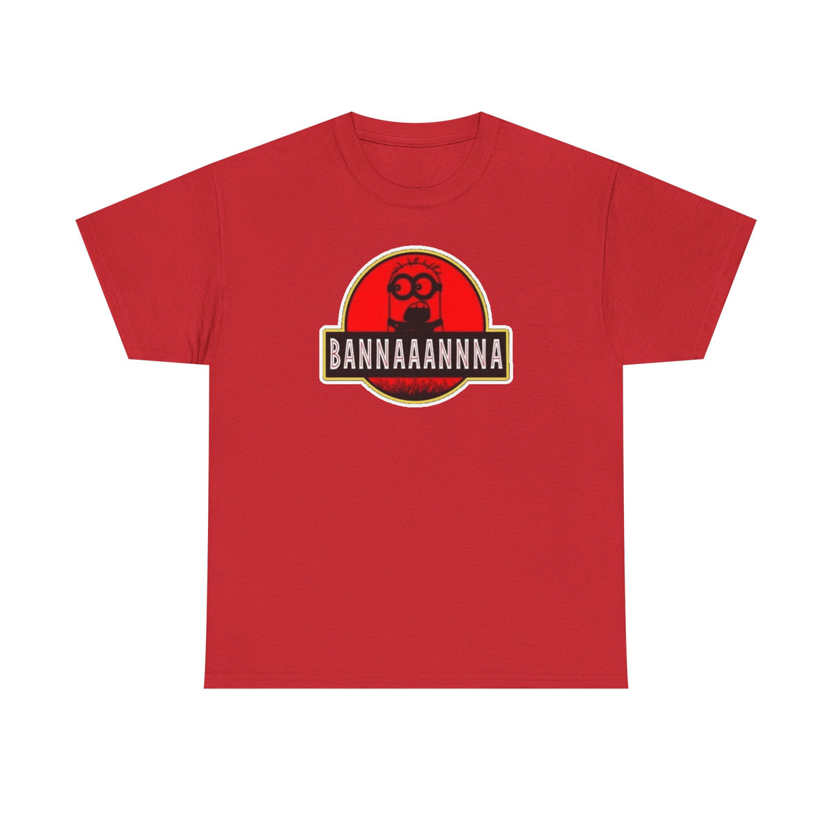 Bannaaannna Graphic Tee — Retro Red Logo Funny Banana Shirt
