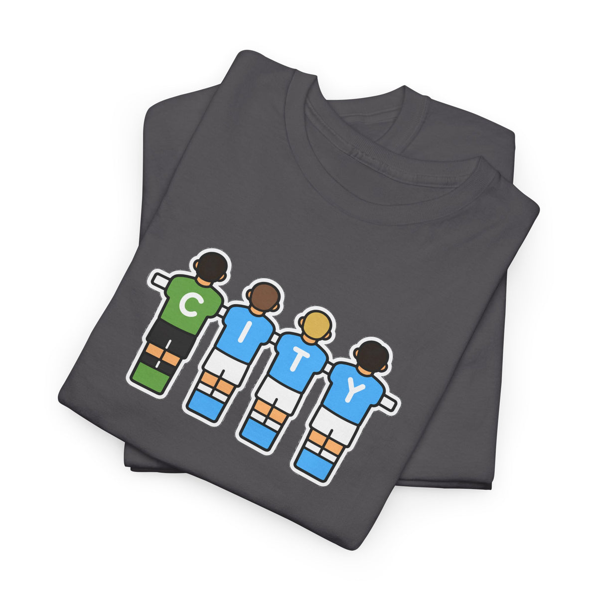 City Soccer Team Tee — Retro Foosball Players Graphic T-Shirt