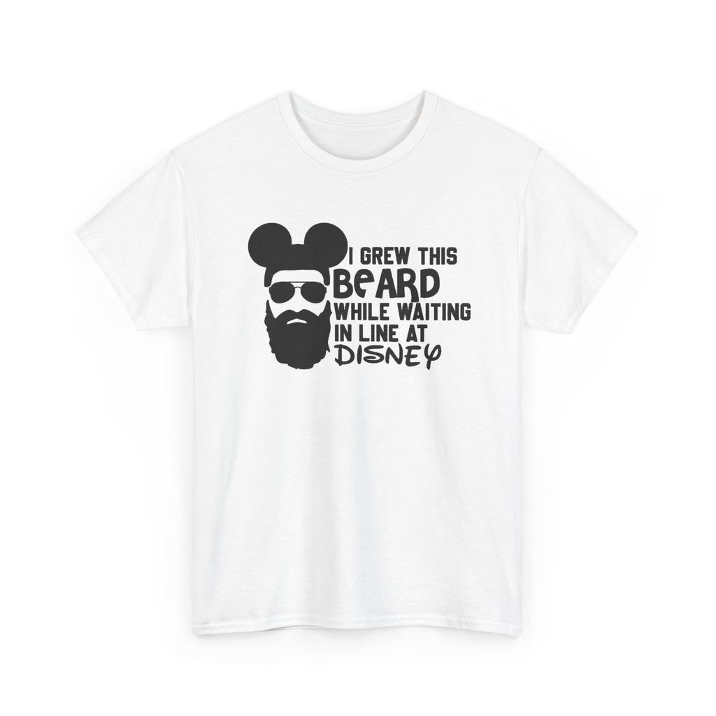 Beard While Waiting Tee – "I Grew This Beard While Waiting In Line At Disney" Funny Disney Dad T-Shirt