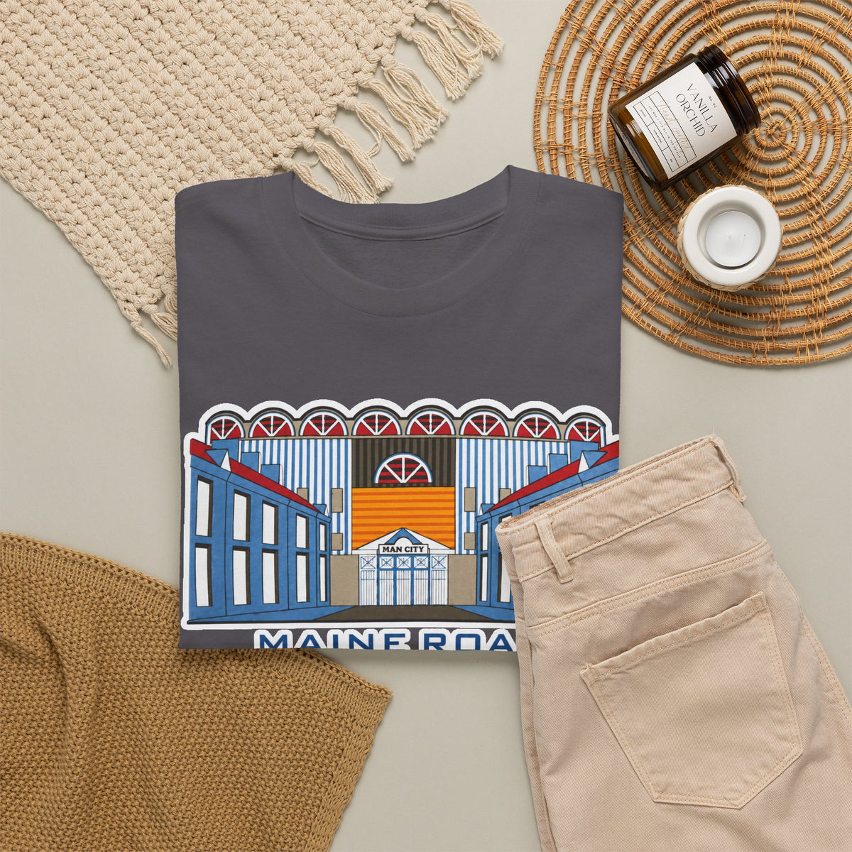 Maine Road Graphic Tee — 'Maine Road 1923–2003' Retro Stadium Cotton T‑Shirt
