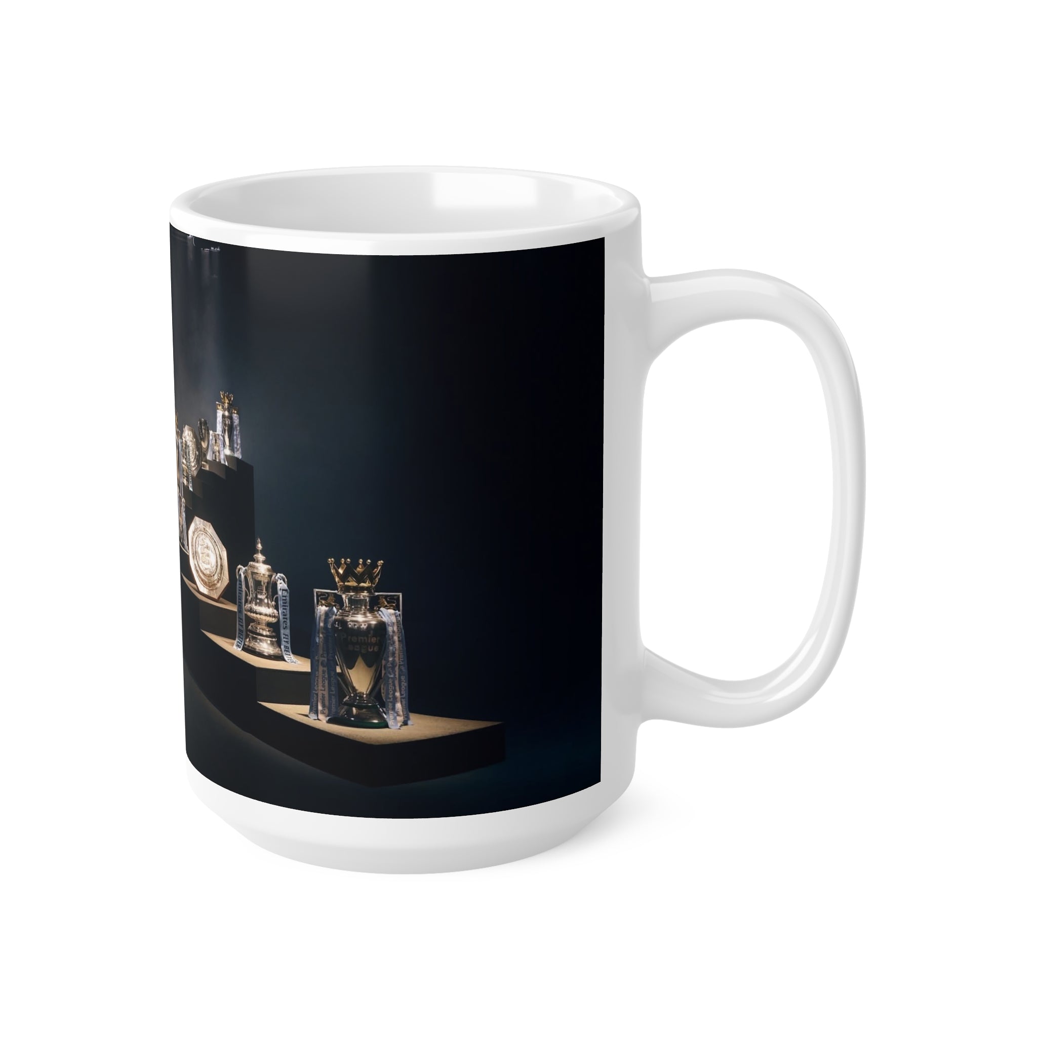 Pep Guardiola Manchester City Ceramic Mug — Champion Trophies Photo Coffee Cup (11oz & 15oz)