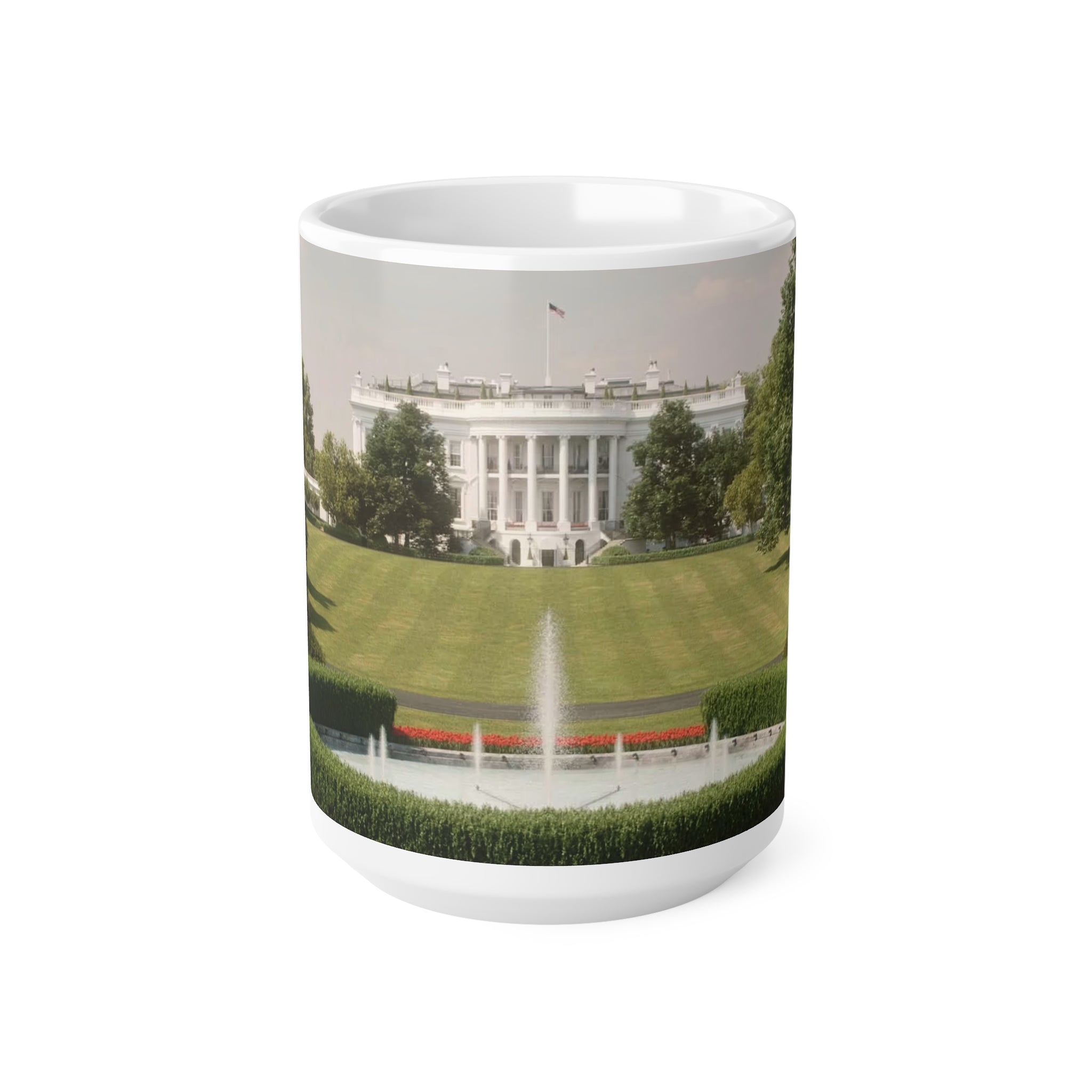 White House Scenic Photo Mug — Presidential Landmark Ceramic Coffee Cup (11oz & 15oz)