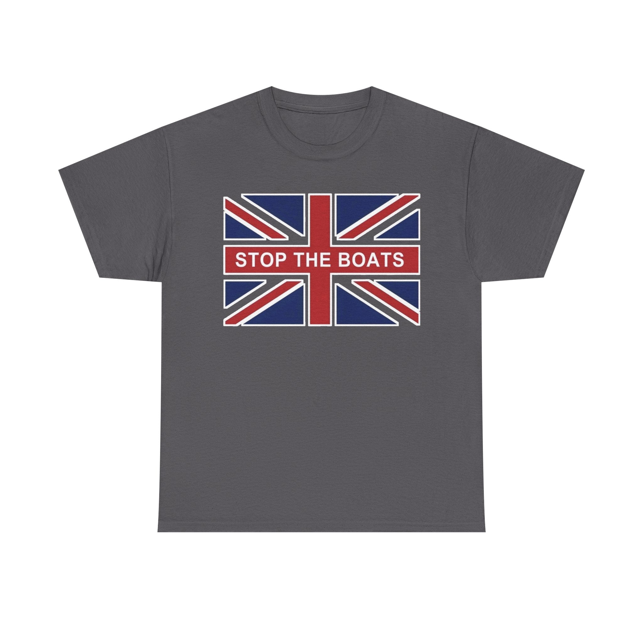Union Jack "Stop The Boats" Political Statement Tee / T-Shirt