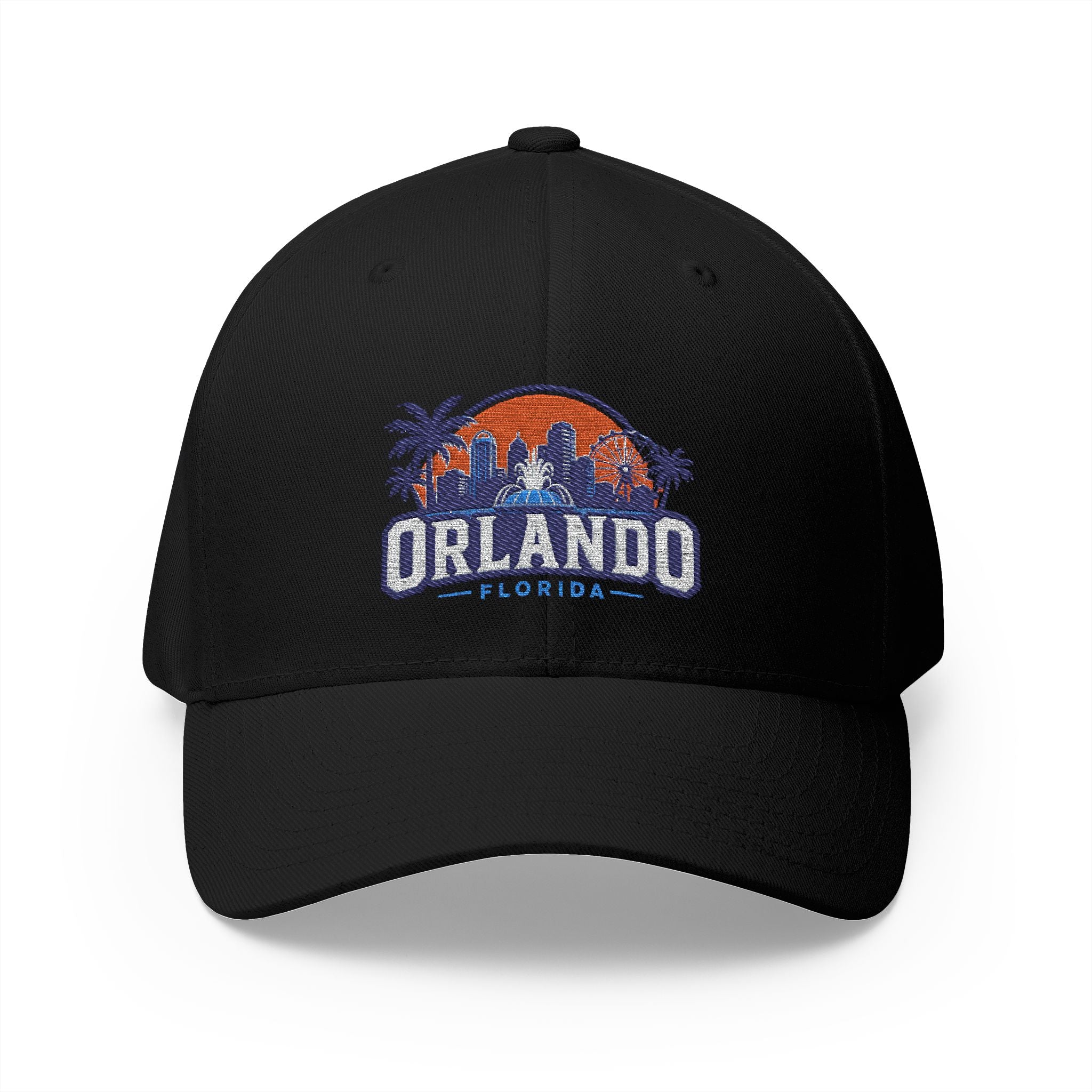 Orlando Florida Embroidered Baseball Cap — Sunset Skyline Hat