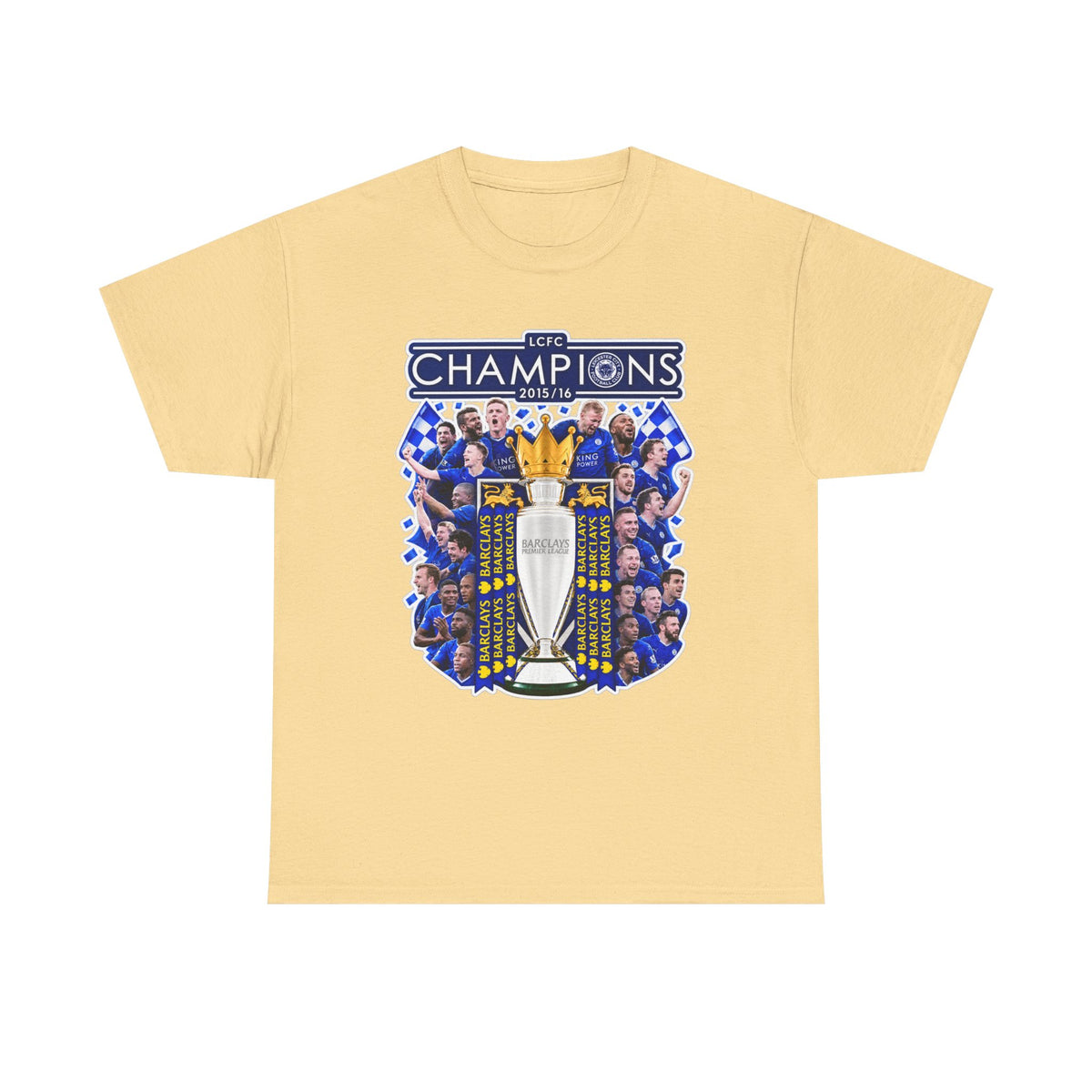 Leicester City 2015/2016 Champions Trophy Soccer T-Shirt — Team Victory Graphic Tee