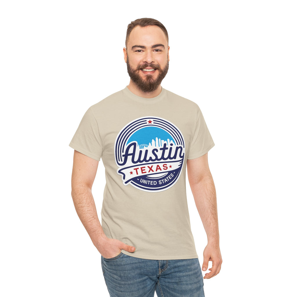 Austin Texas Retro Skyline T-Shirt — Vintage City Pride Tee