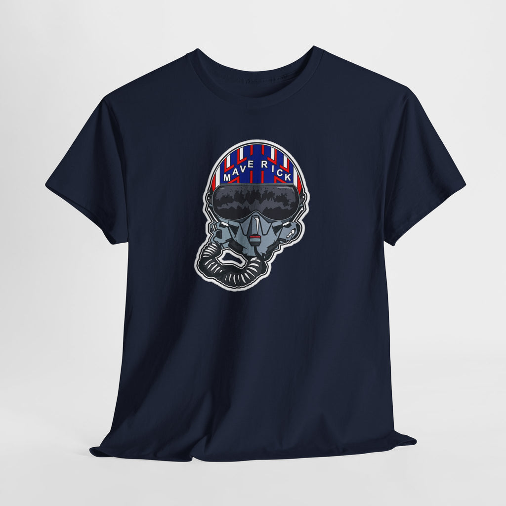 Skull Pilgrim Tee — Retro Striped 'Maverick' Helmet Graphic Shirt
