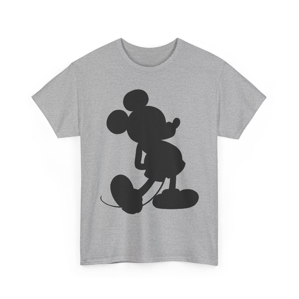Mickey Mouse Silhouette Graphic Tee — Retro Cartoon Shadow T-Shirt