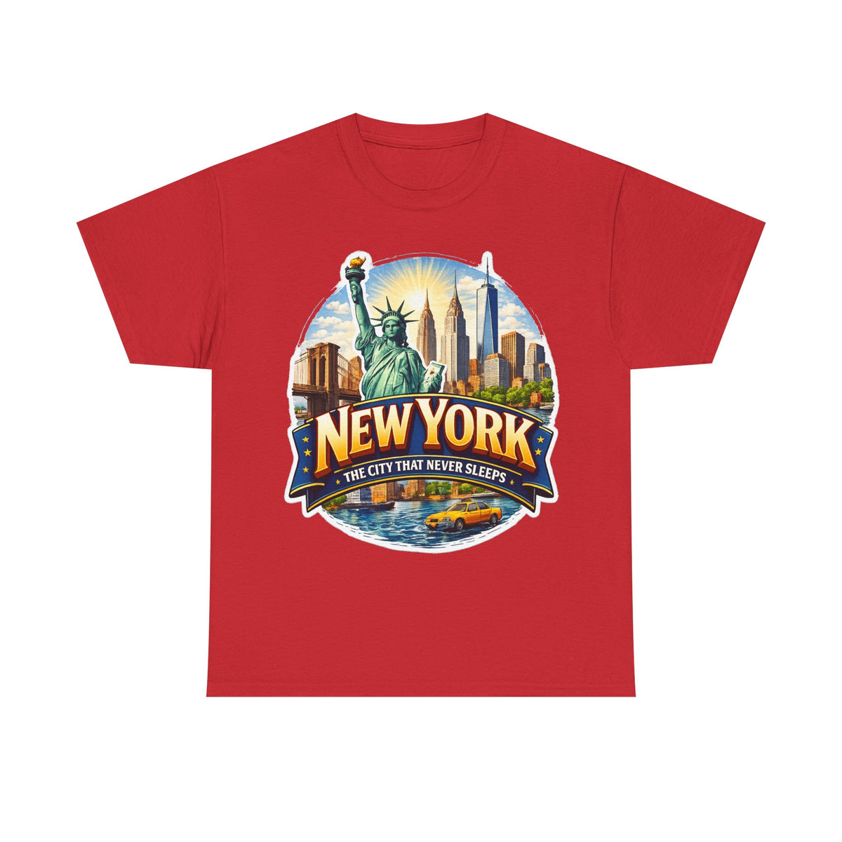 New York City T-Shirt - 'The City That Never Sleeps' Vintage Skyline Tee