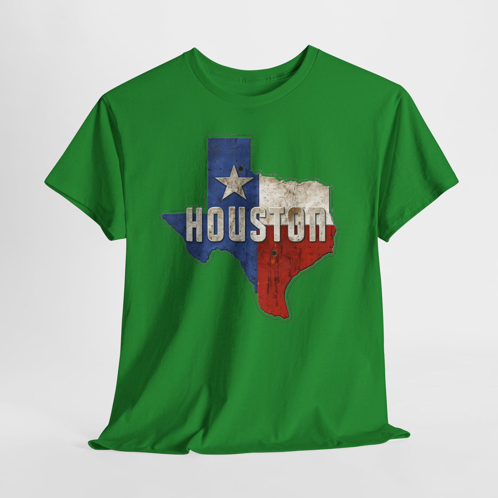 Houston Texas Flag Graphic Tee — Vintage State Outline T-Shirt