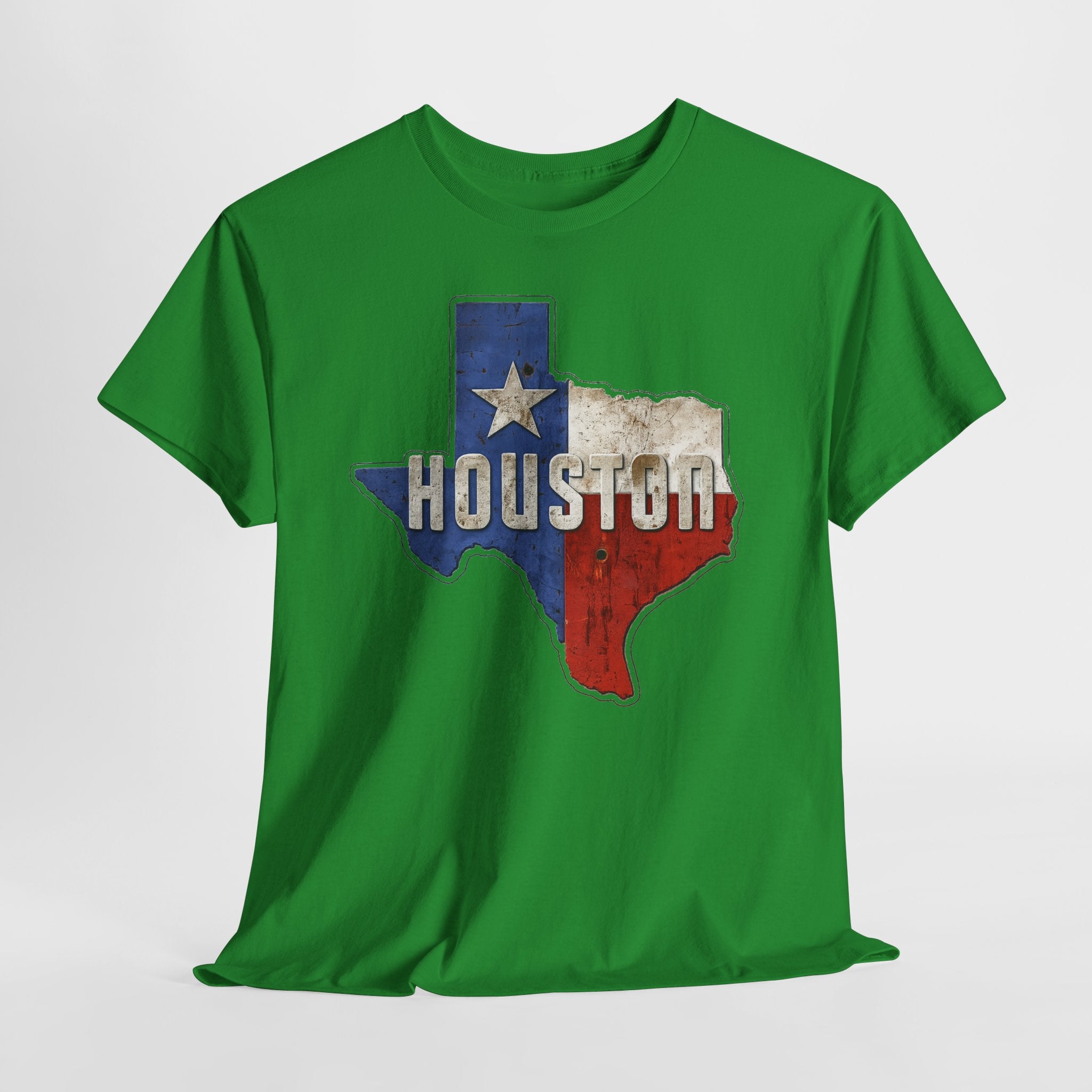 Houston Texas Flag Graphic Tee — Vintage State Outline T-Shirt