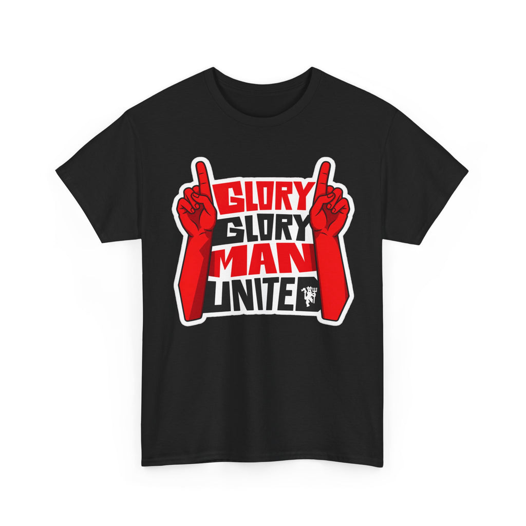 Glory Glory Man United T-Shirt — Retro Red Football Fan Tee