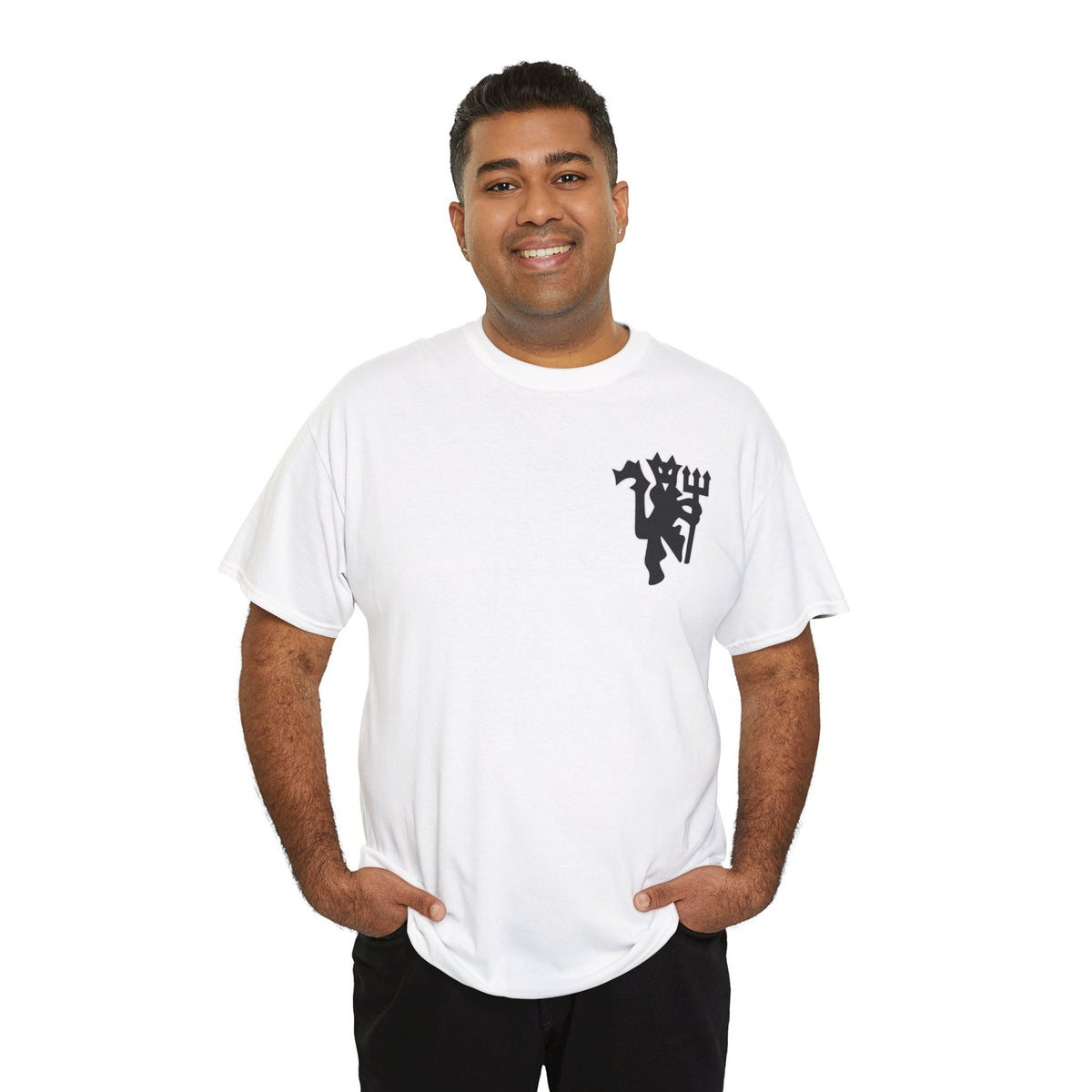 Manchester United Devil Cotton T-Shirt – Retro Trident Football Crest Tee
