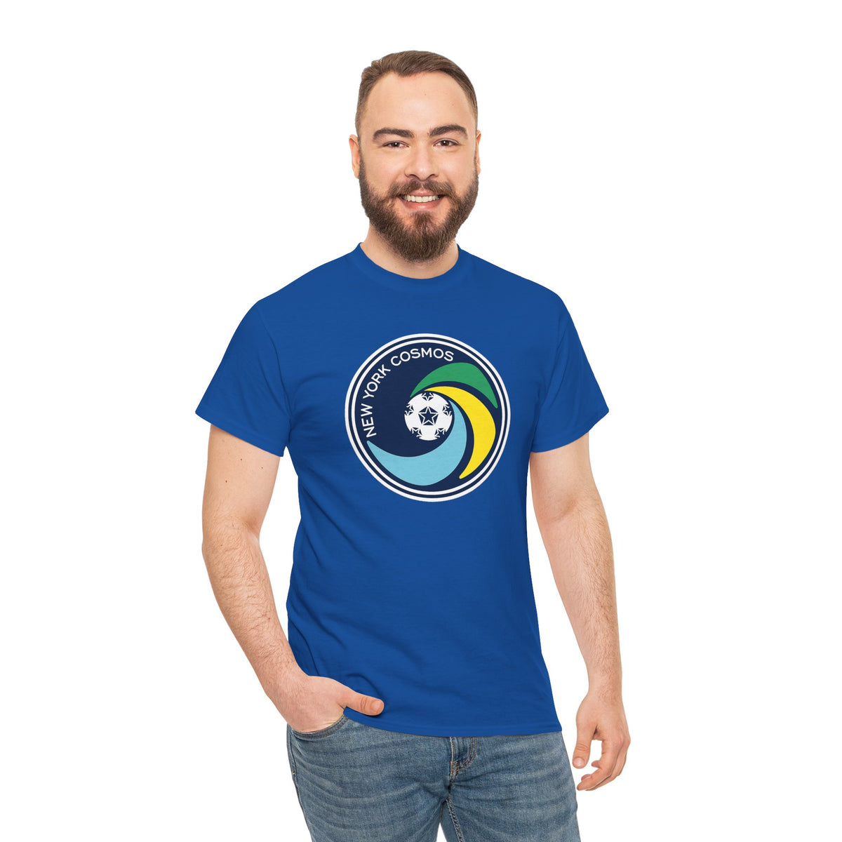 New York Cosmos Retro Logo Cotton T‑Shirt — Vintage Soccer Tee