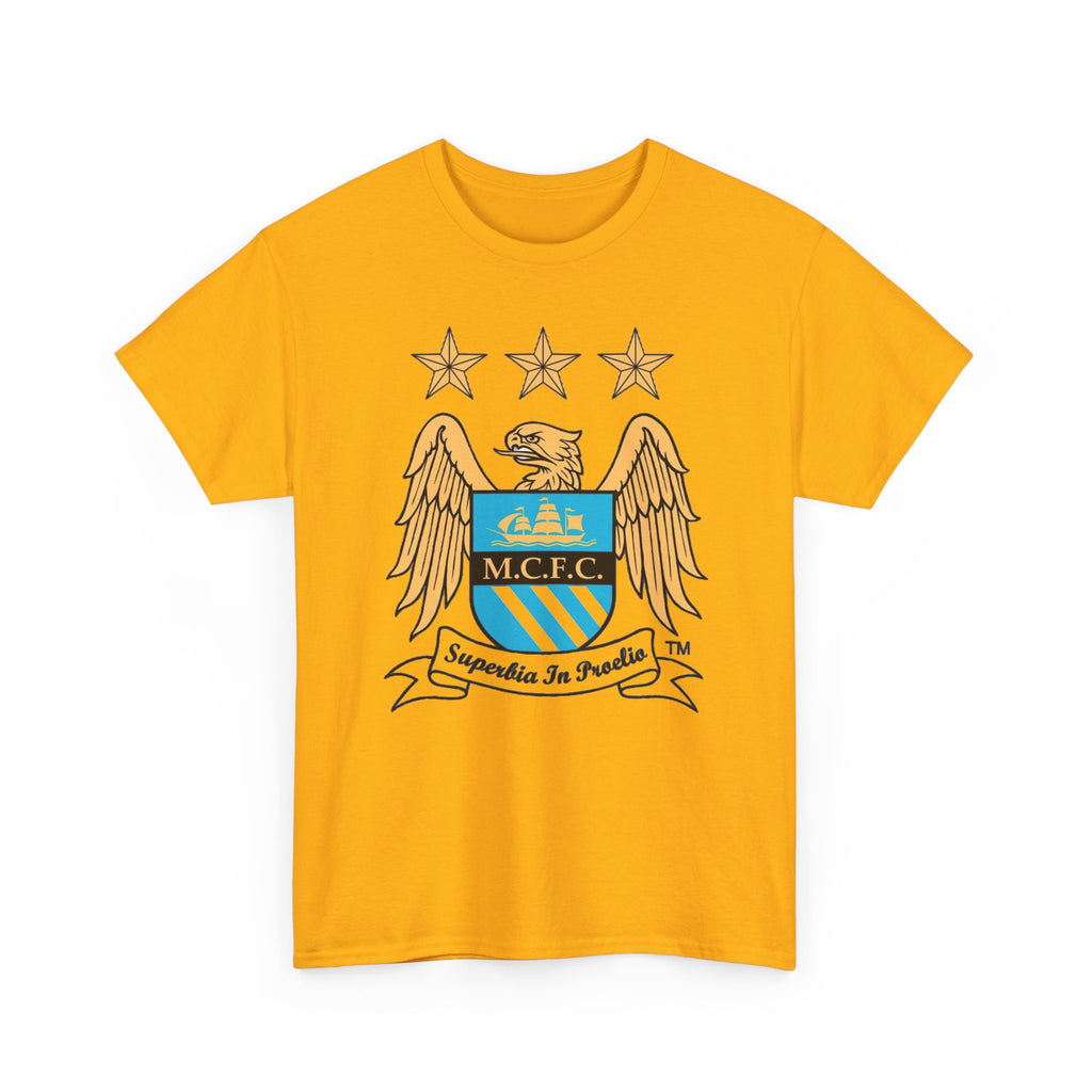 Manchester City Retro Club Crest T‑Shirt — MCFC Vintage Style Club Emblem Tee