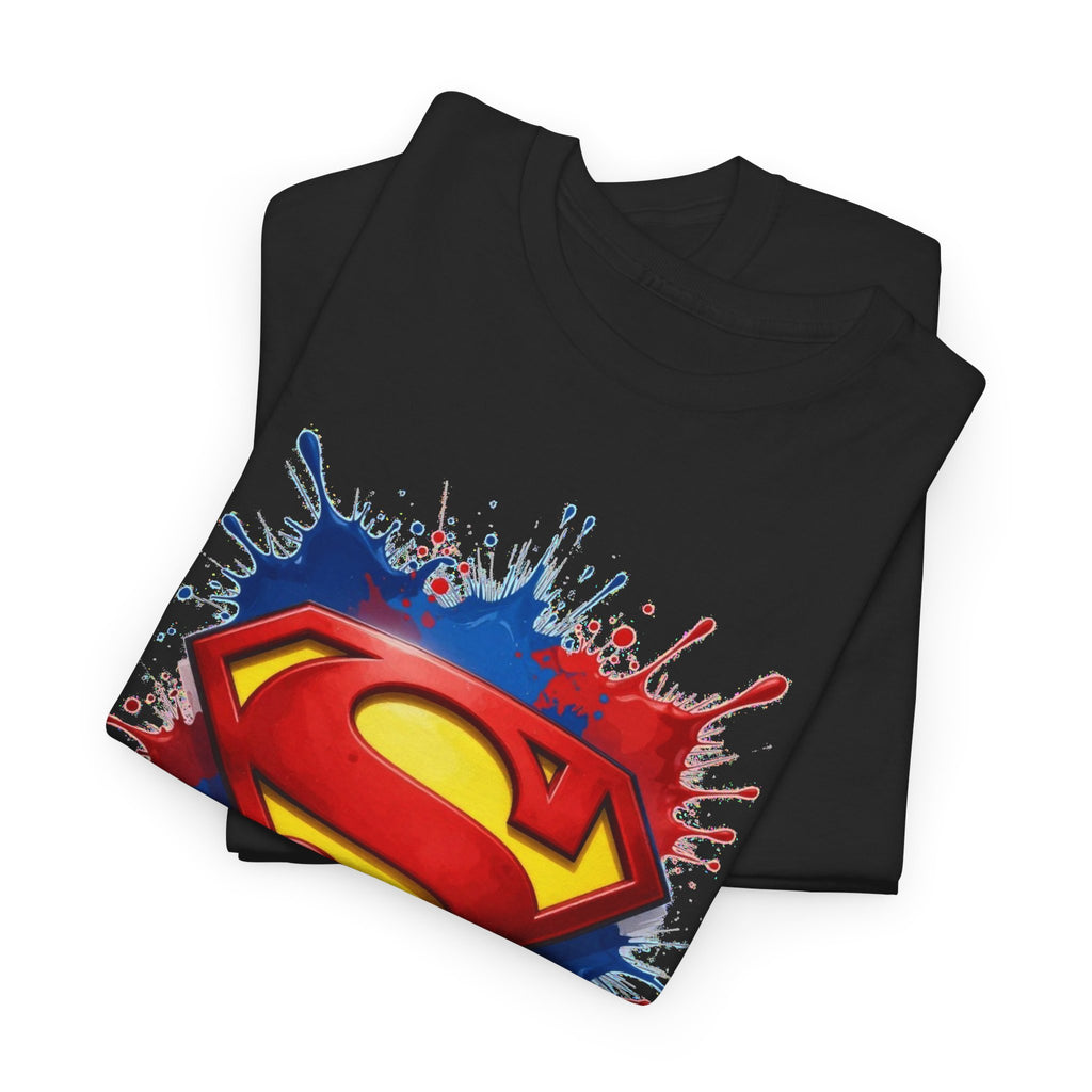 Superhero Emblem Paint-Splash T-Shirt