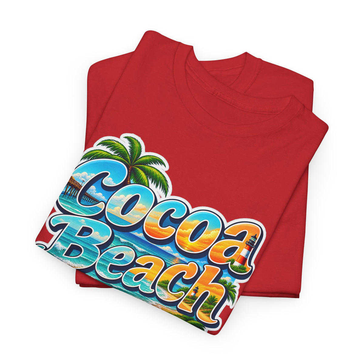 Cocoa Beach Florida Vintage Surf Cotton T-Shirt