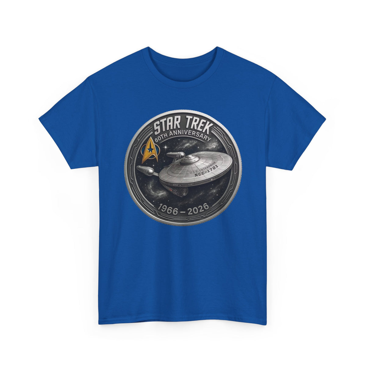Star Trek 55th Anniversary Cotton T-Shirt – USS Enterprise 1966–2021 Graphic Shirt