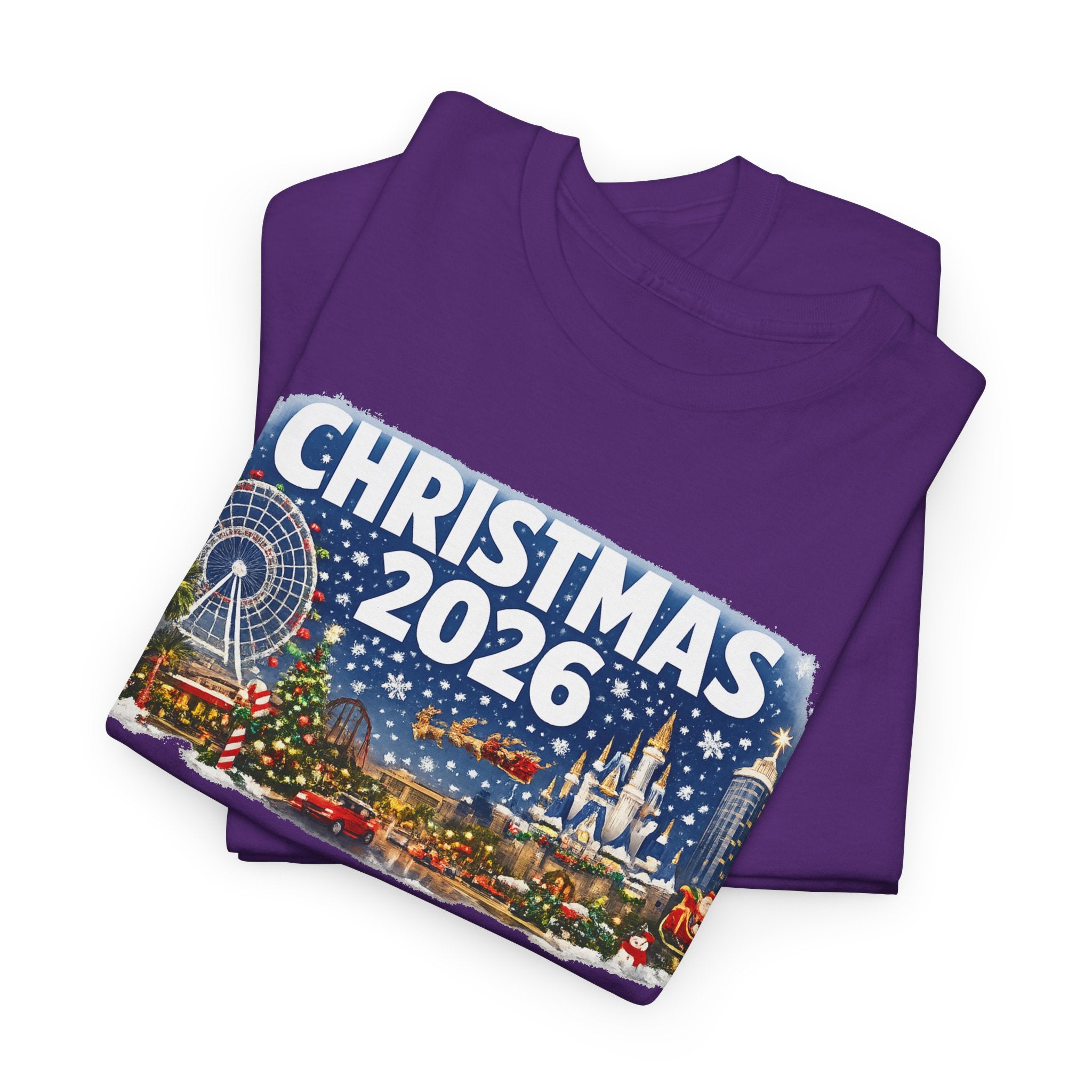 Christmas 2026 Holiday Tee — Festive Winter Village Graphic T-Shirt