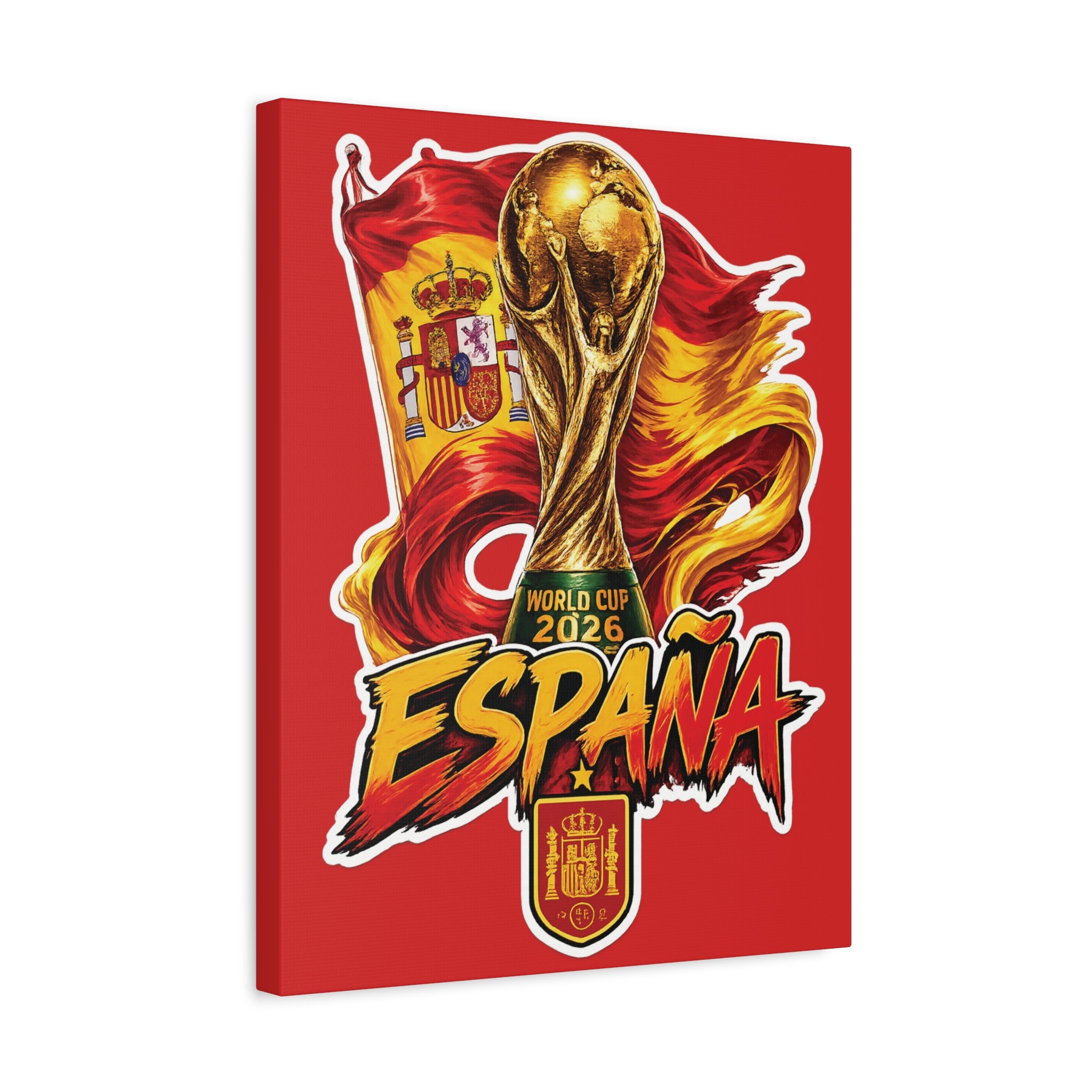 Spain World Cup 2026 Matte Canvas Art — España Trophy Wall Decor