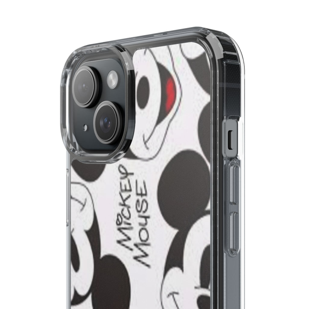 Mickey Mouse Clear Phone Case – Retro Cartoon Pattern Clear Case