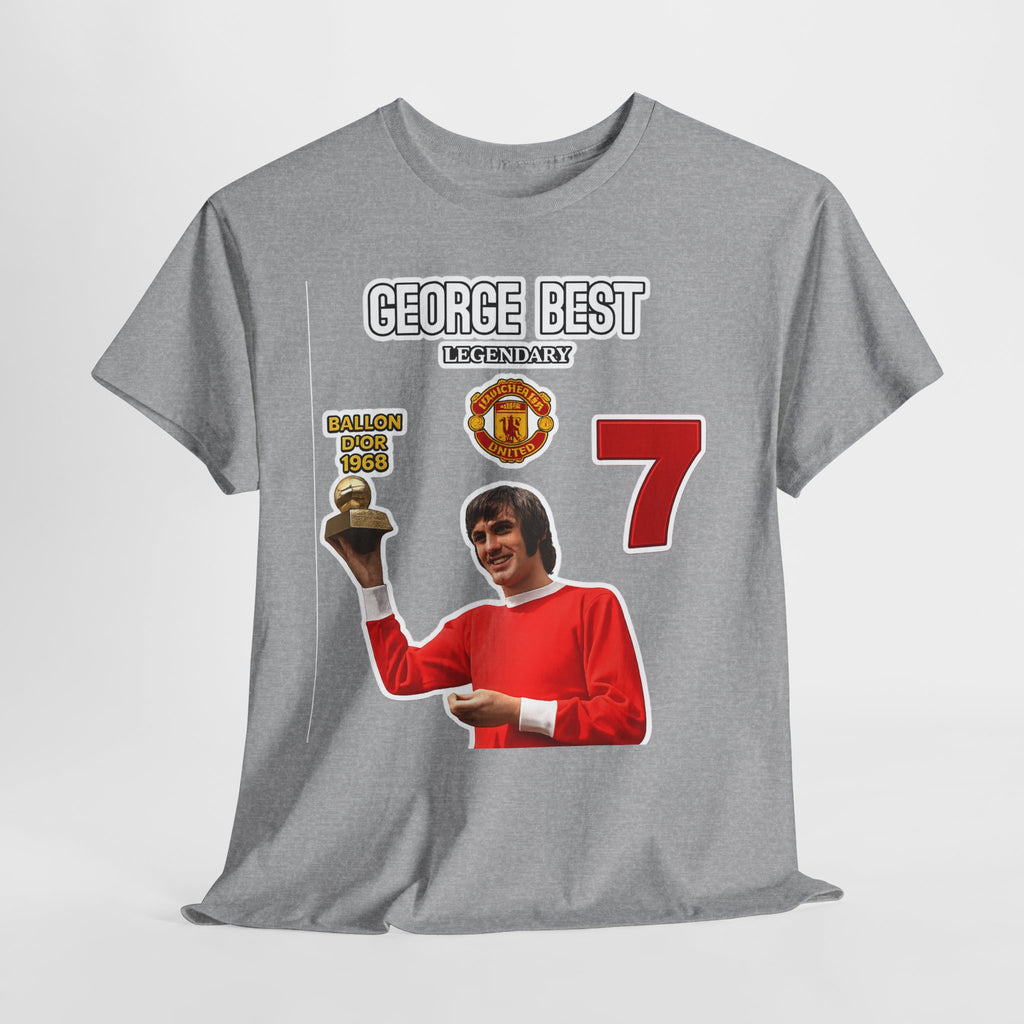 George Best Manchester United #7 Vintage Soccer T-Shirt – Ballon d'Or Tribute