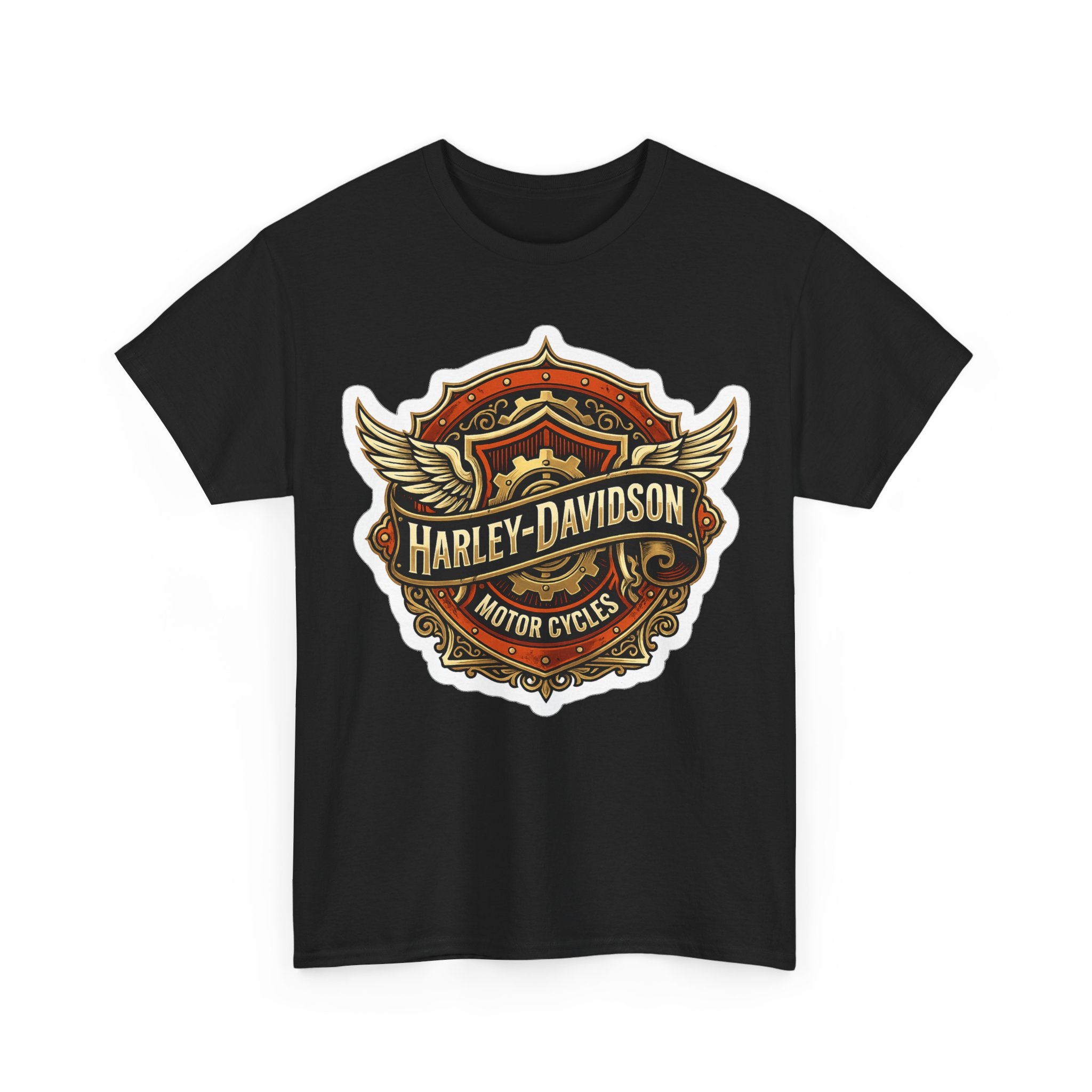 Harley-Davidson Flame Skull Inspired Cotton T-Shirt