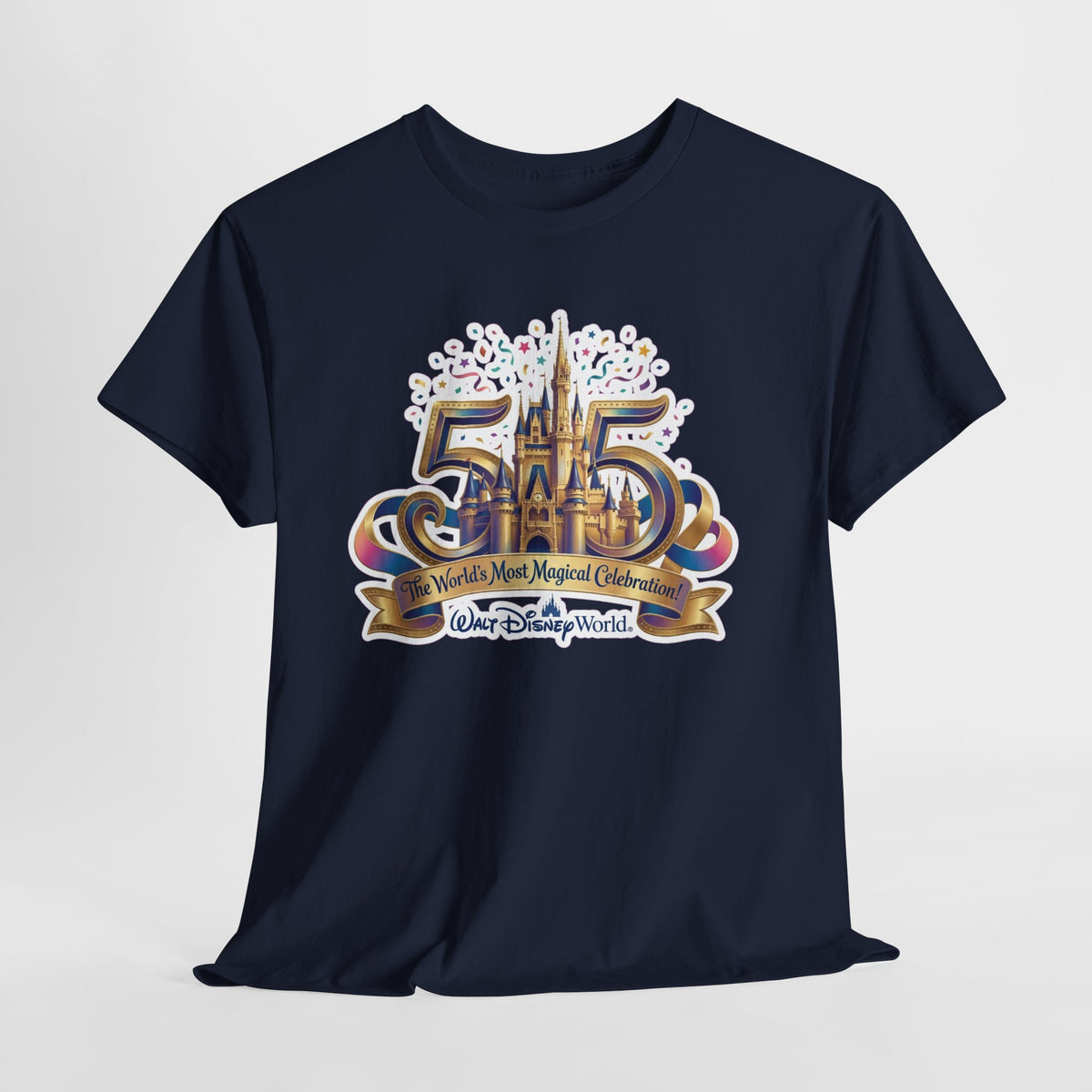 Disney World 50th Anniversary Castle Tee — 'The World's Most Magical Celebration' Souvenir T-Shirt