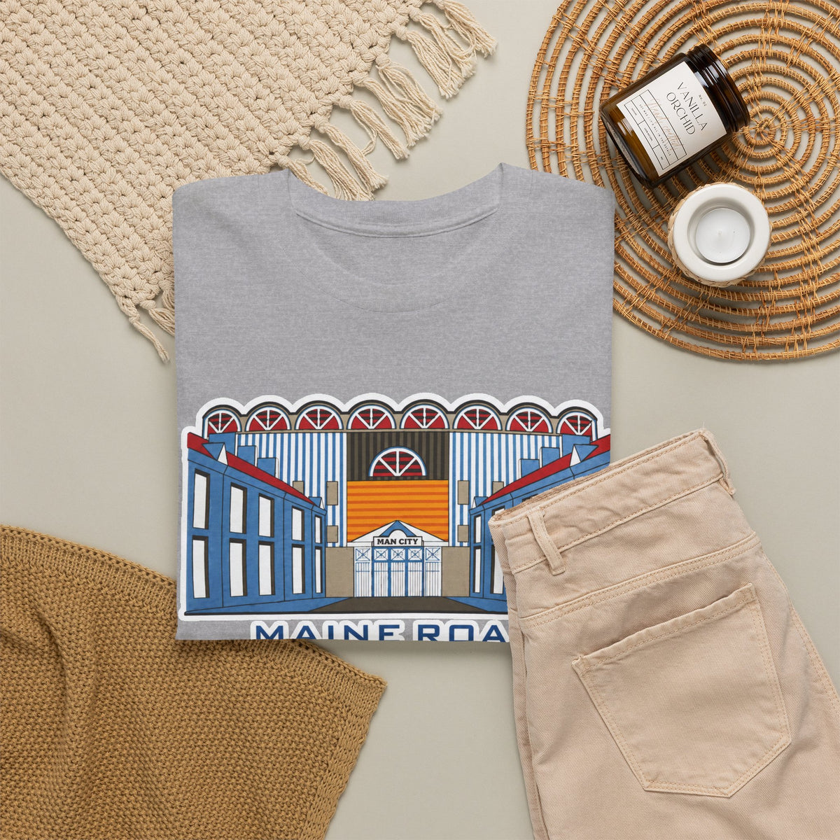 Maine Road Graphic Tee — 'Maine Road 1923–2003' Retro Stadium Cotton T‑Shirt