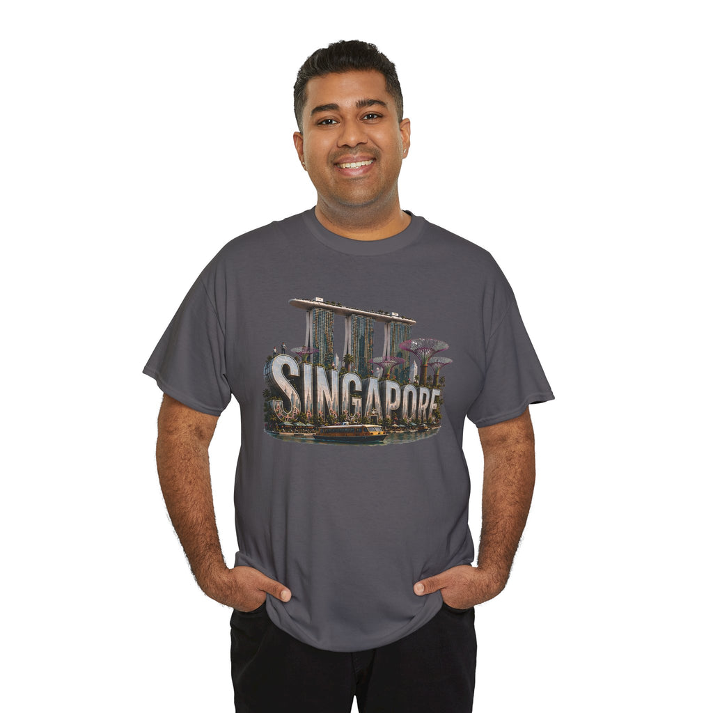 Singapore Skyline T-Shirt — Marina Bay Sands & Supertree Graphic Tee
