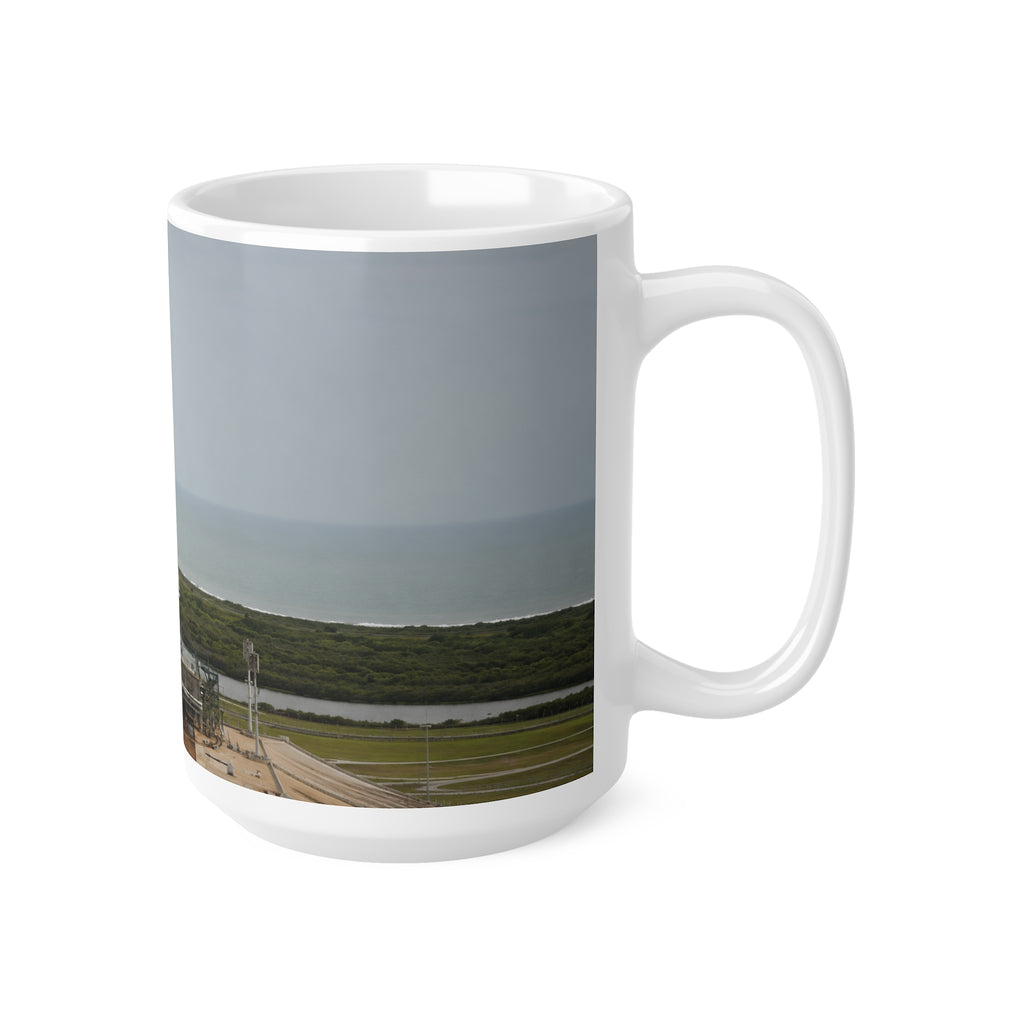 Space Shuttle Launch Ceramic Mug — NASA Shuttle Launch Photo Coffee Cup (11oz, 15oz)