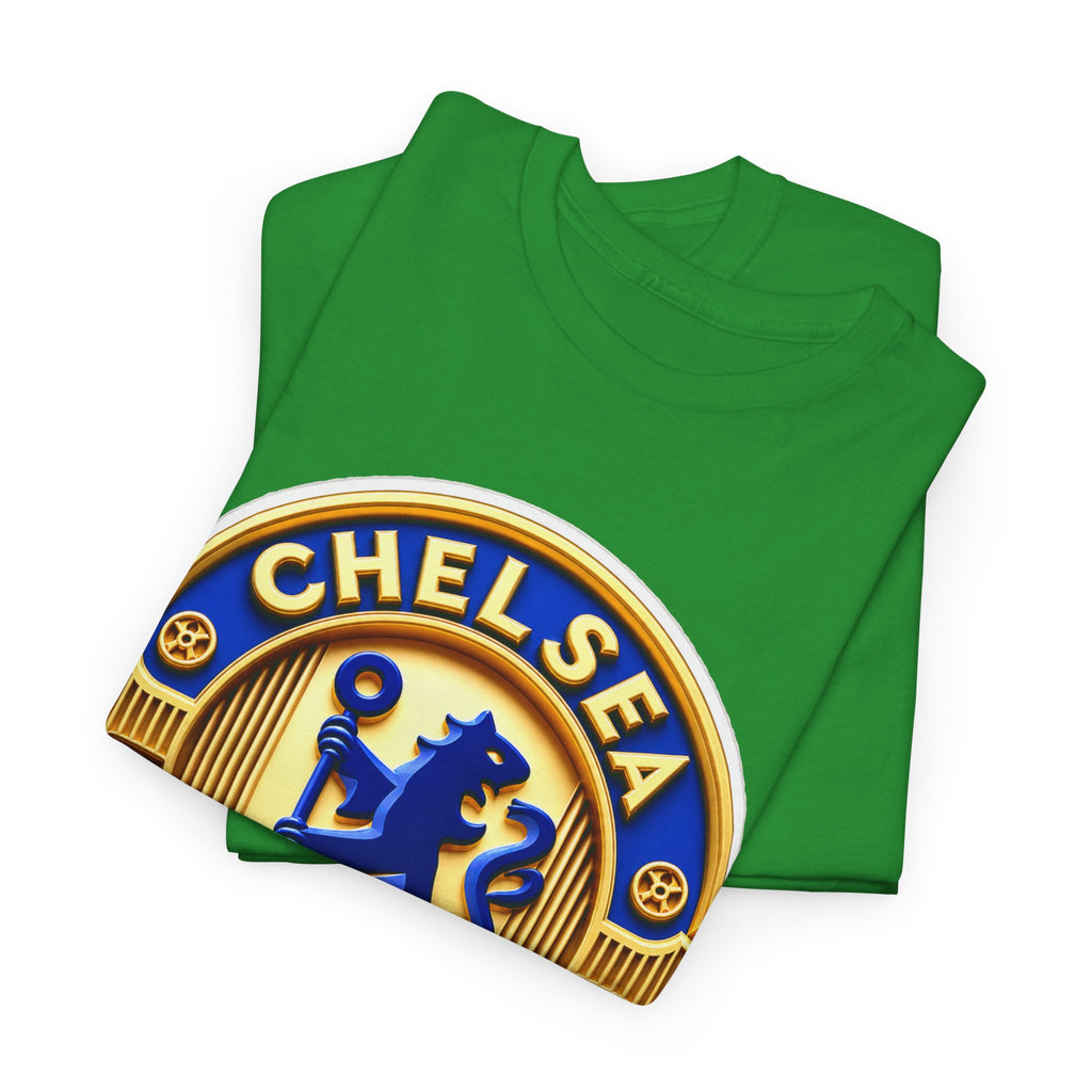 Chelsea Football Club Crest Tee — Retro Blue & Gold Soccer Emblem T-Shirt