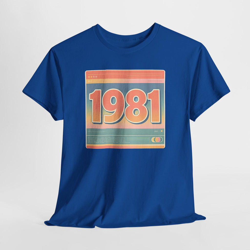 Vintage 1981 Retro Tee — 40th Birthday Gift Shirt