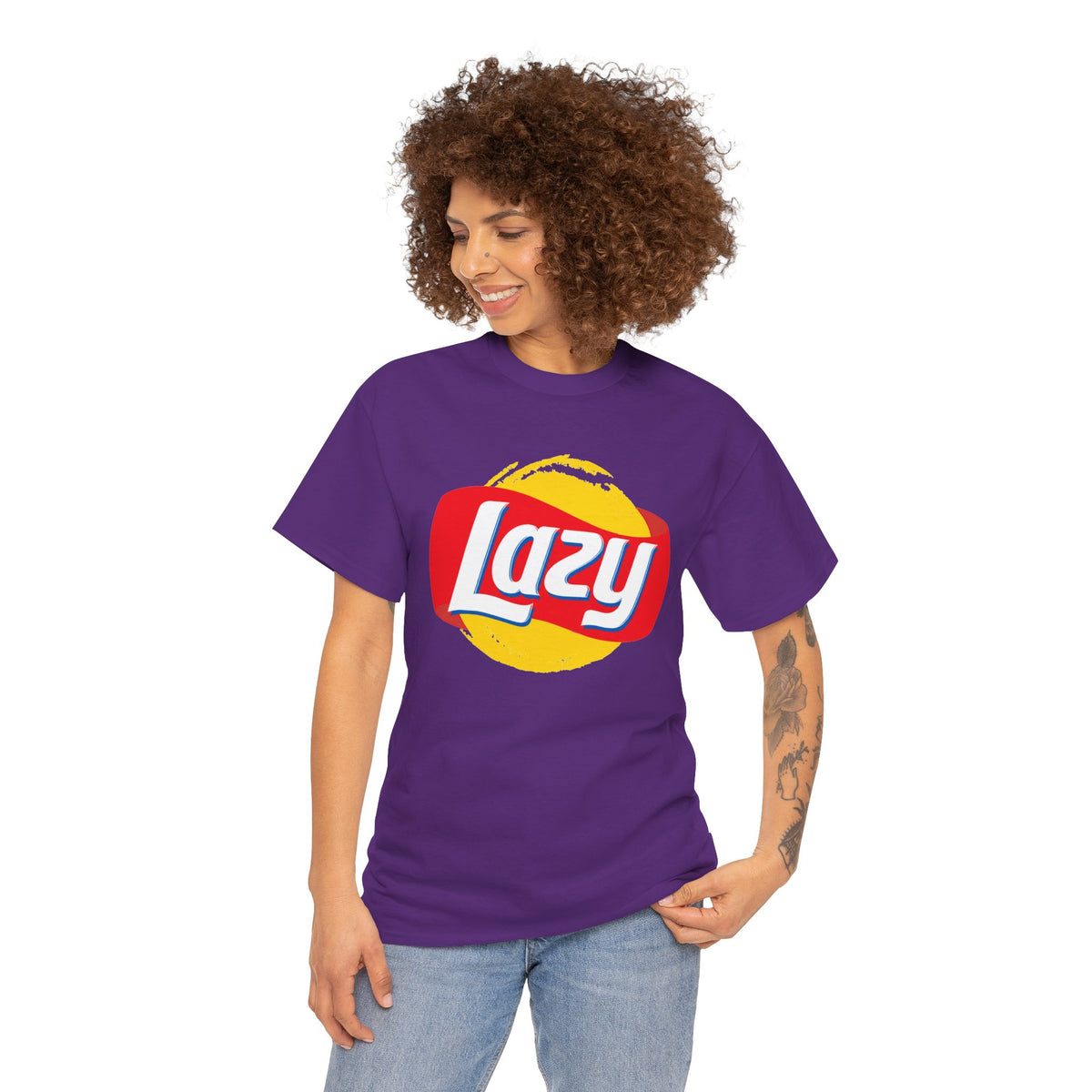 Lazy Logo T‑Shirt — Retro Snack-Inspired Graphic Tee