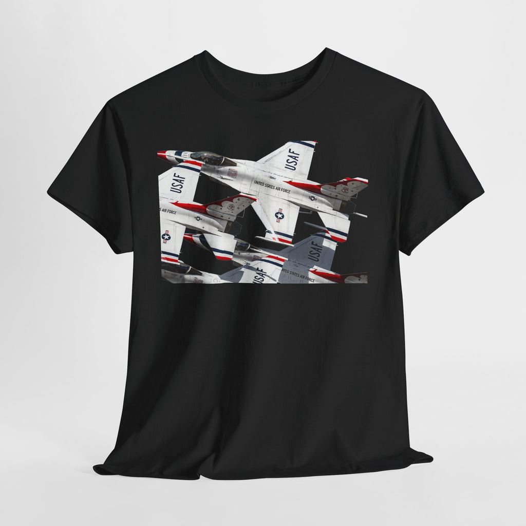 Thunderbirds Jet Formation T‑Shirt — Military Aviation Fighter Jets Tee