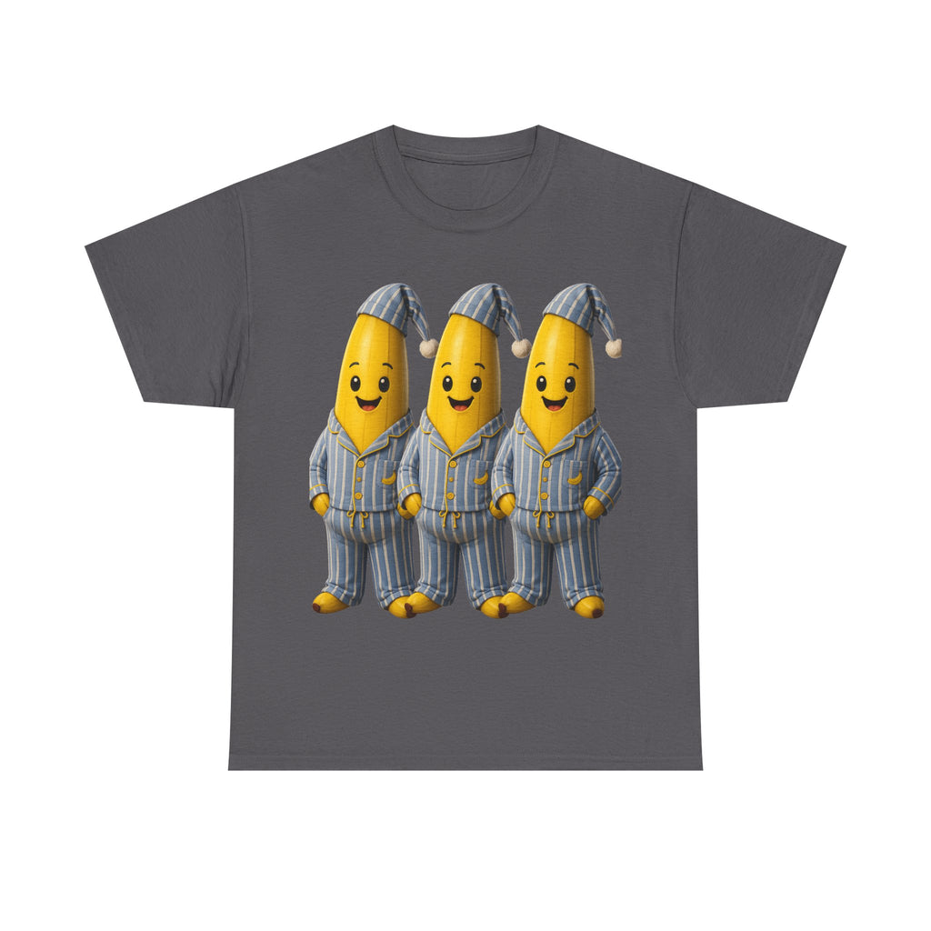 Bananas in Pyjamas – Three Smiling Bananas in Striped Pajamas Graphic T-Shirt