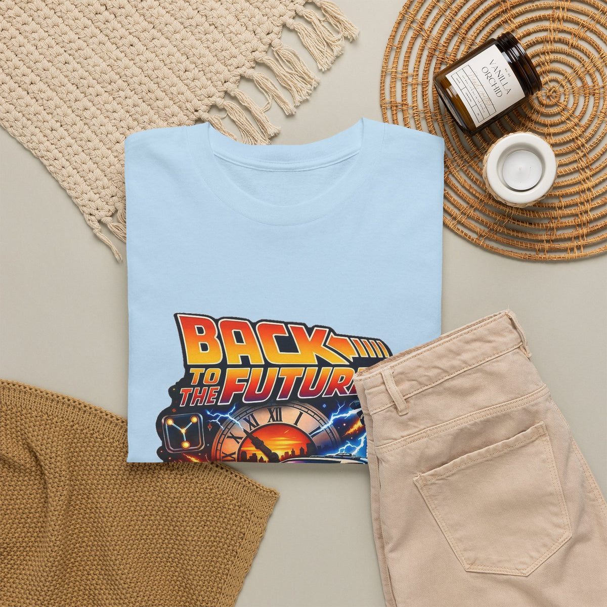 Back to the Future Graphic Tee – Retro 1985 DeLorean Design