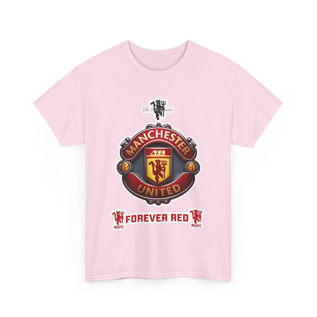 Manchester United Inspired Football Crest Tee — "Forever Red" Supporter Shirt