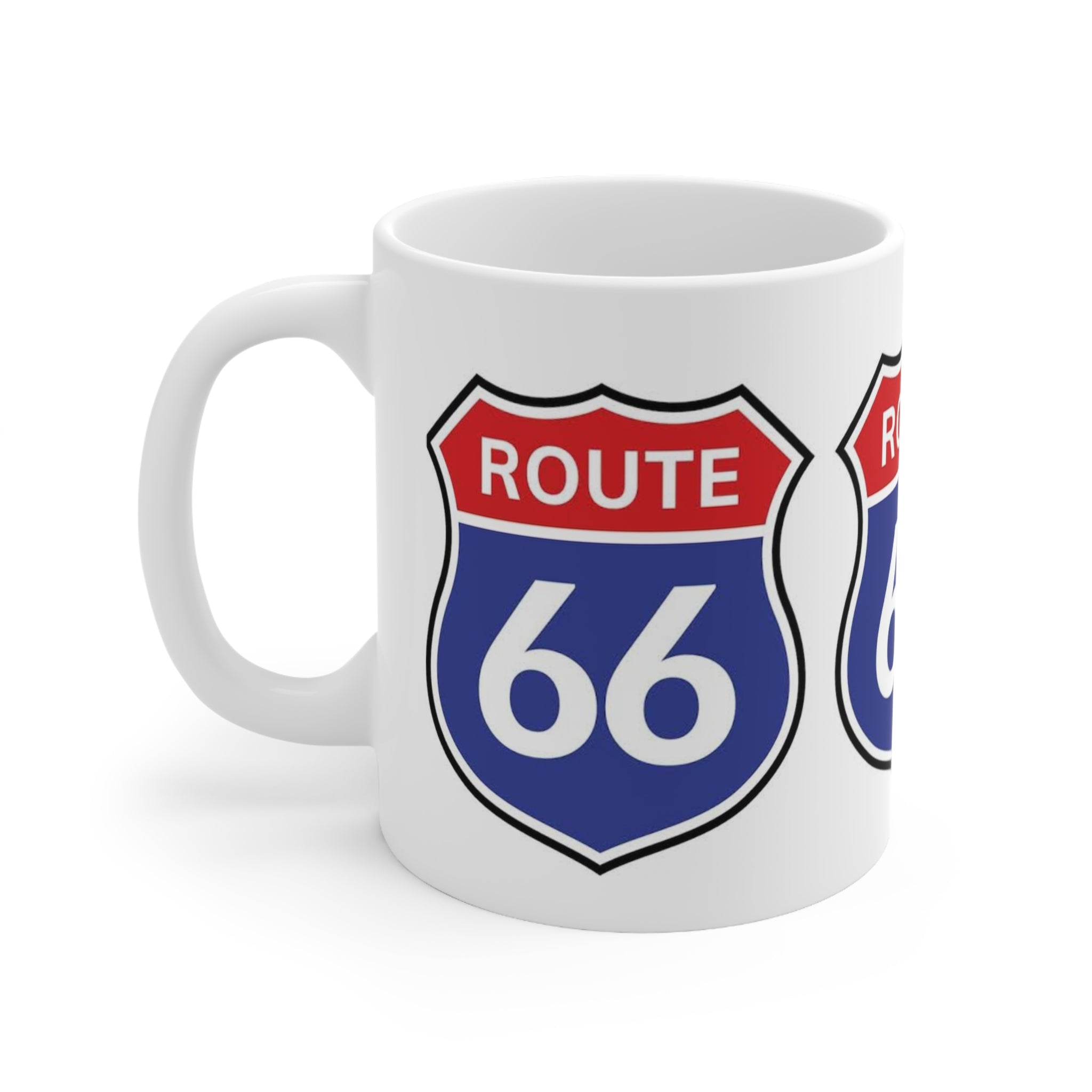 Route 66 Ceramic Coffee Mug — Retro Road Trip 11oz & 15oz
