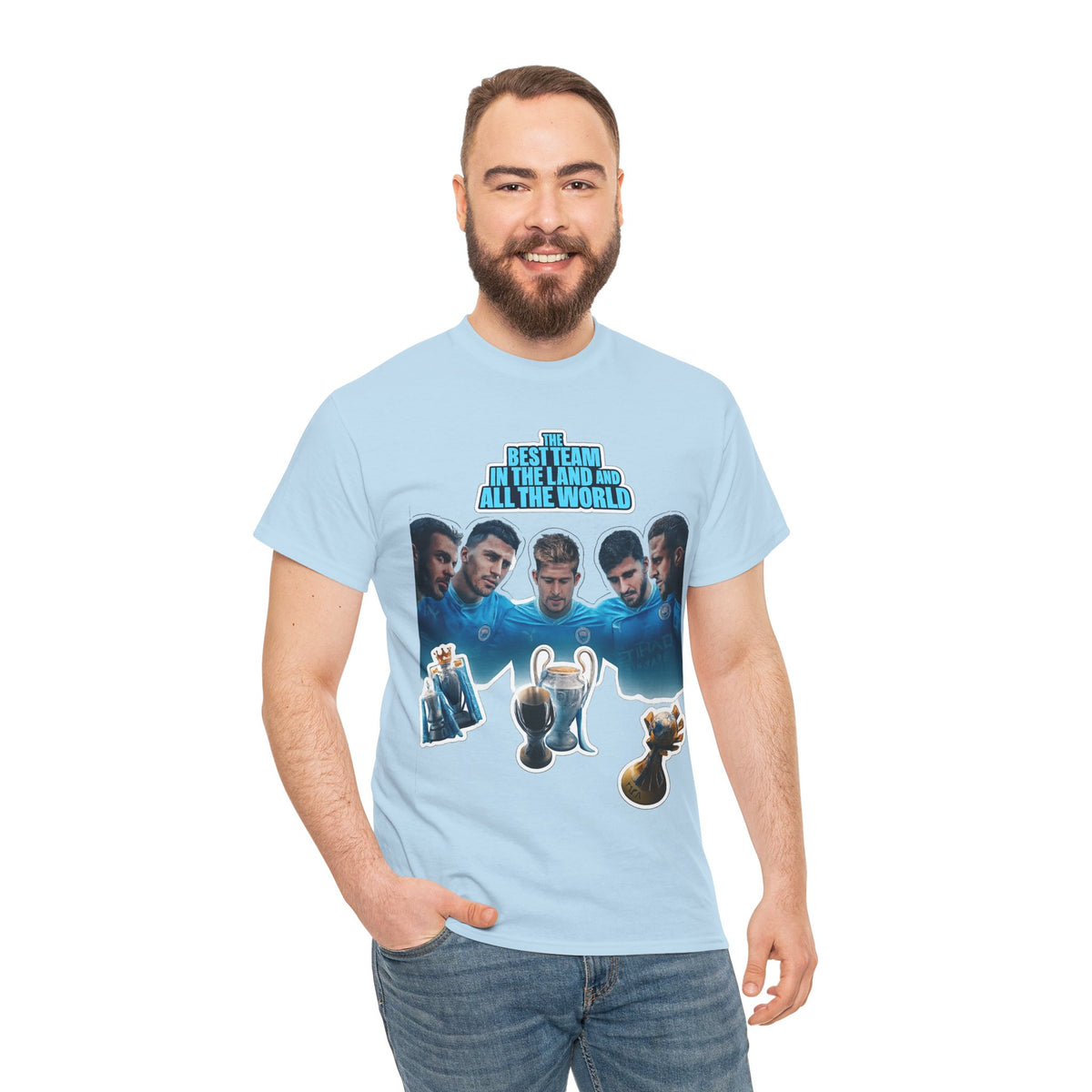 Manchester City — "Best Team in the Land and All the World" Cotton T-Shirt