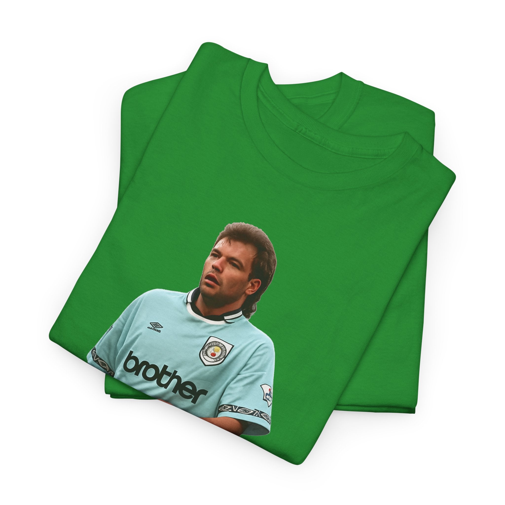 Uwe Rosler Manchester City Legend Graphic Tee - Retro Football Kit Print