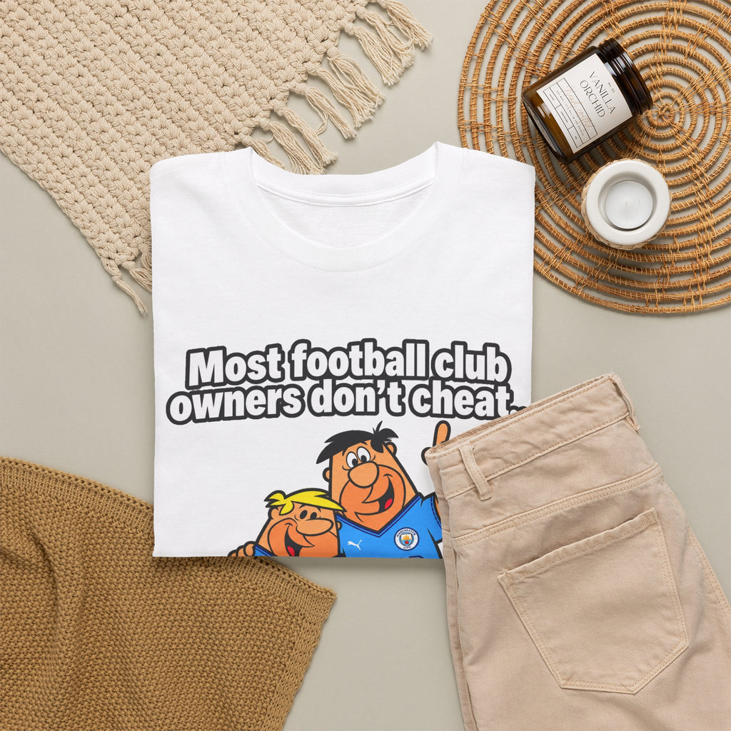Manchester City Charges T‑Shirt — “Most Football Club Owners Don’t Cheat… but Abu Dhabi Dooo!”
