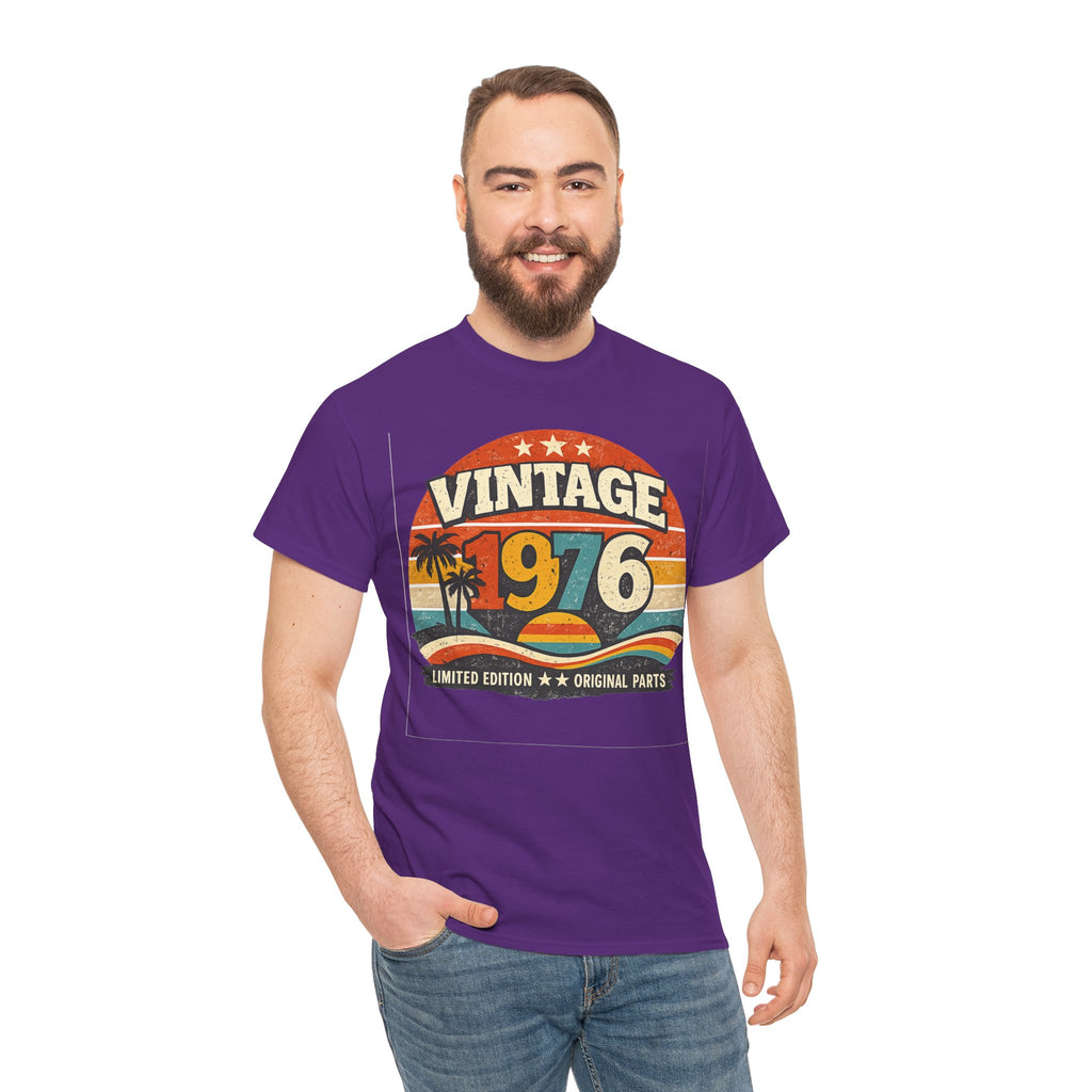 Vintage 1976 T-Shirt — Retro Beach Graphic "Vintage 1976" Birthday Tee