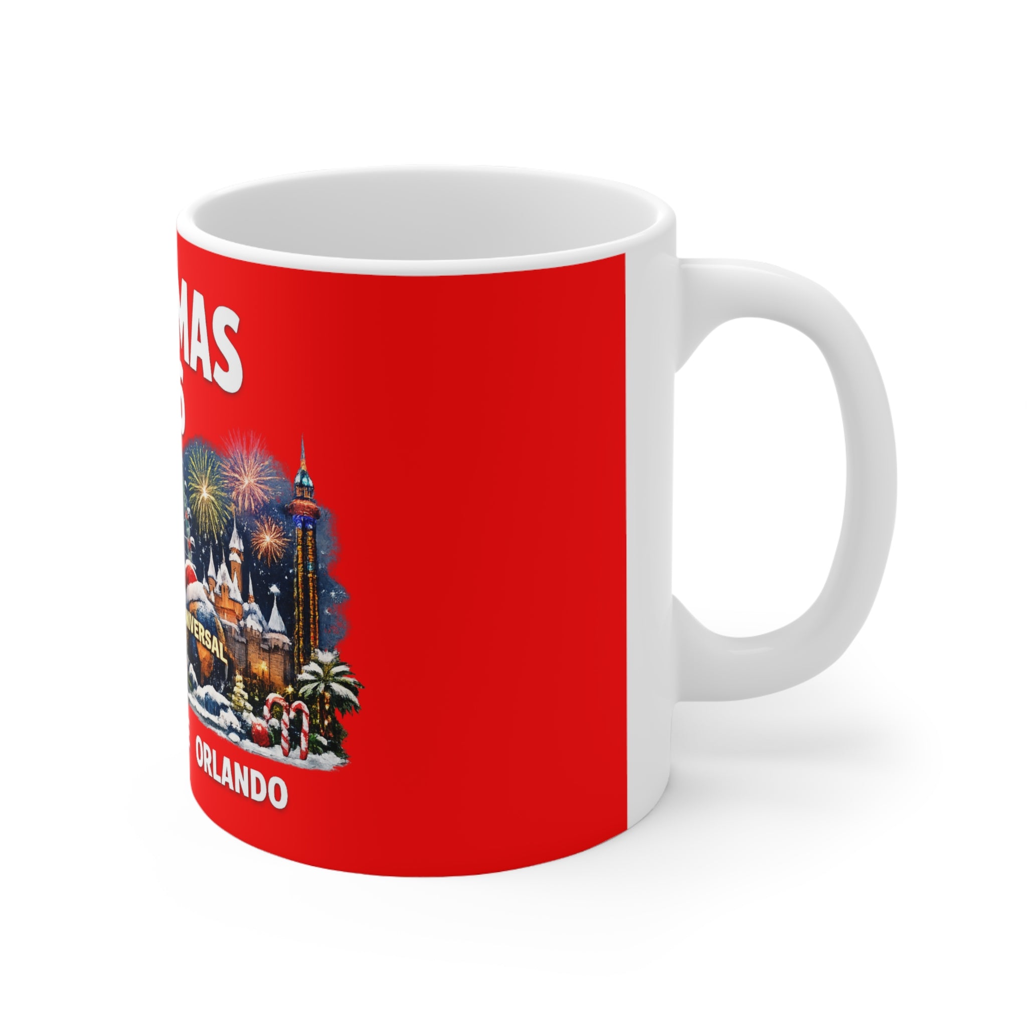 Christmas 2026 Orlando Souvenir Coffee Mug — International Drive Holiday Ceramic Cup (11oz/15oz)