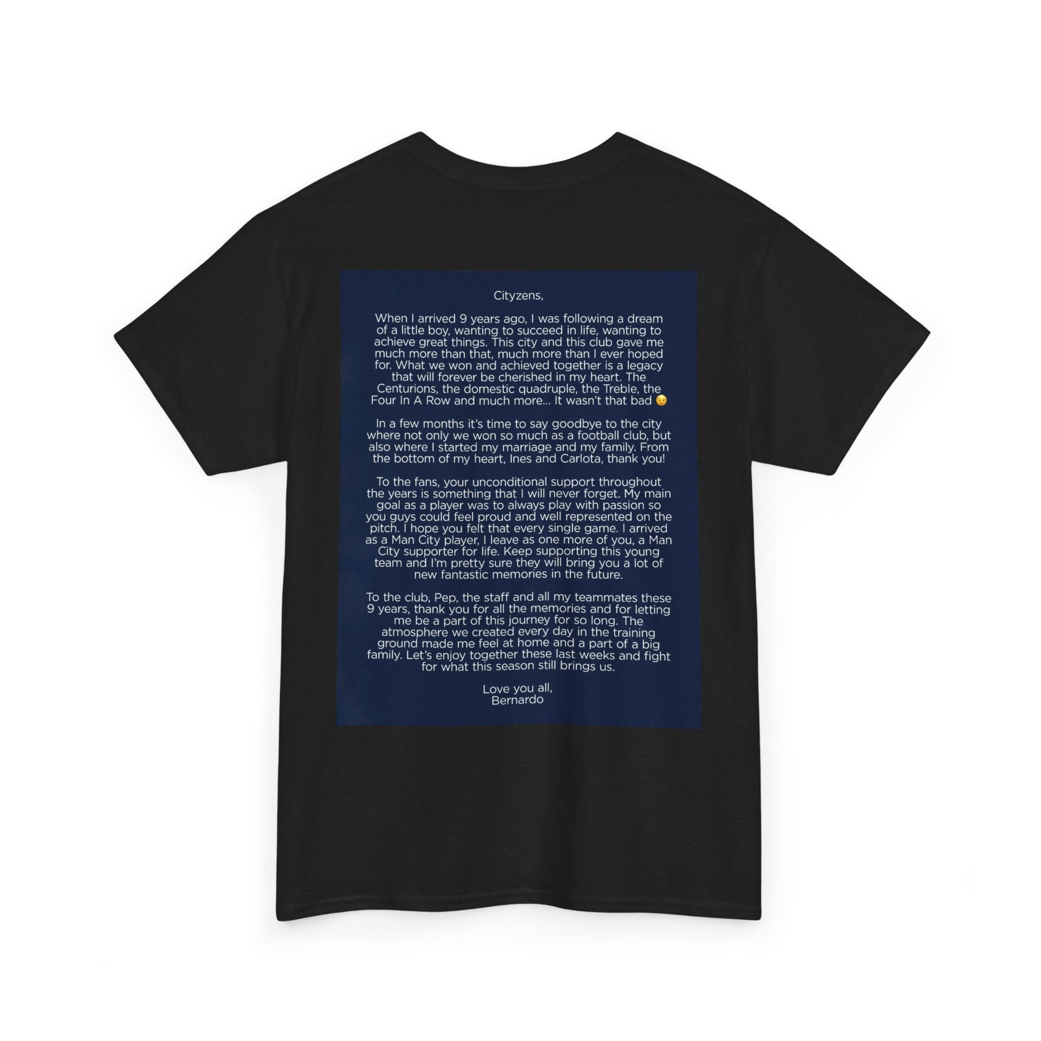 Bernardo Silva Tribute Tee – Inspirational Letter & Celebrating Goal Moment