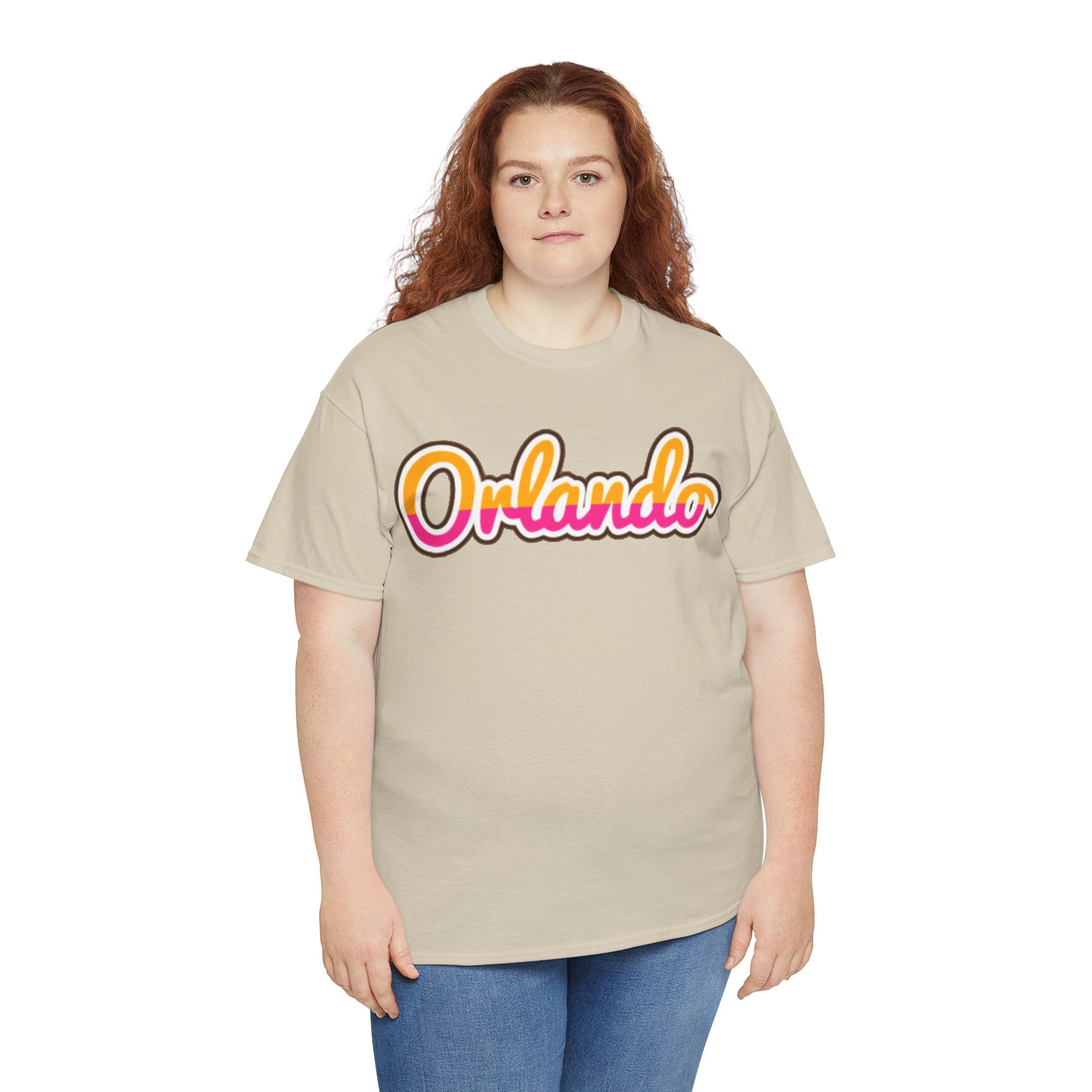 Orlando Retro Script Tee — Vintage Sunset City Souvenir Shirt